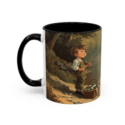 Gone Fishing Accent Mug - Perfect for Fishing Lovers, Outdoor Enthusiasts, Perfect Gift