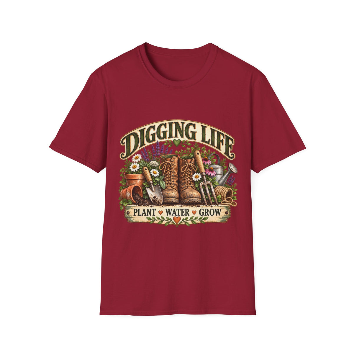 Digging Life Pflanze Wasser Wachsen Vintage Gartenarbeit T-Shirt