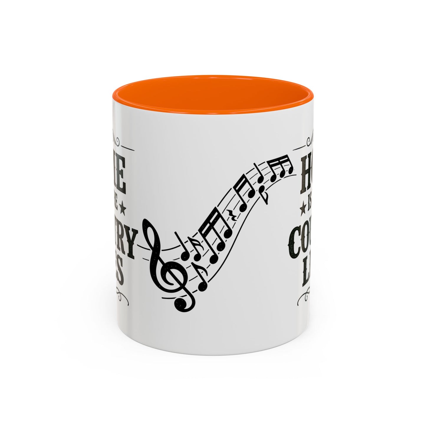 Home Is Where Country Lives Accent Mug – Country Music Mug