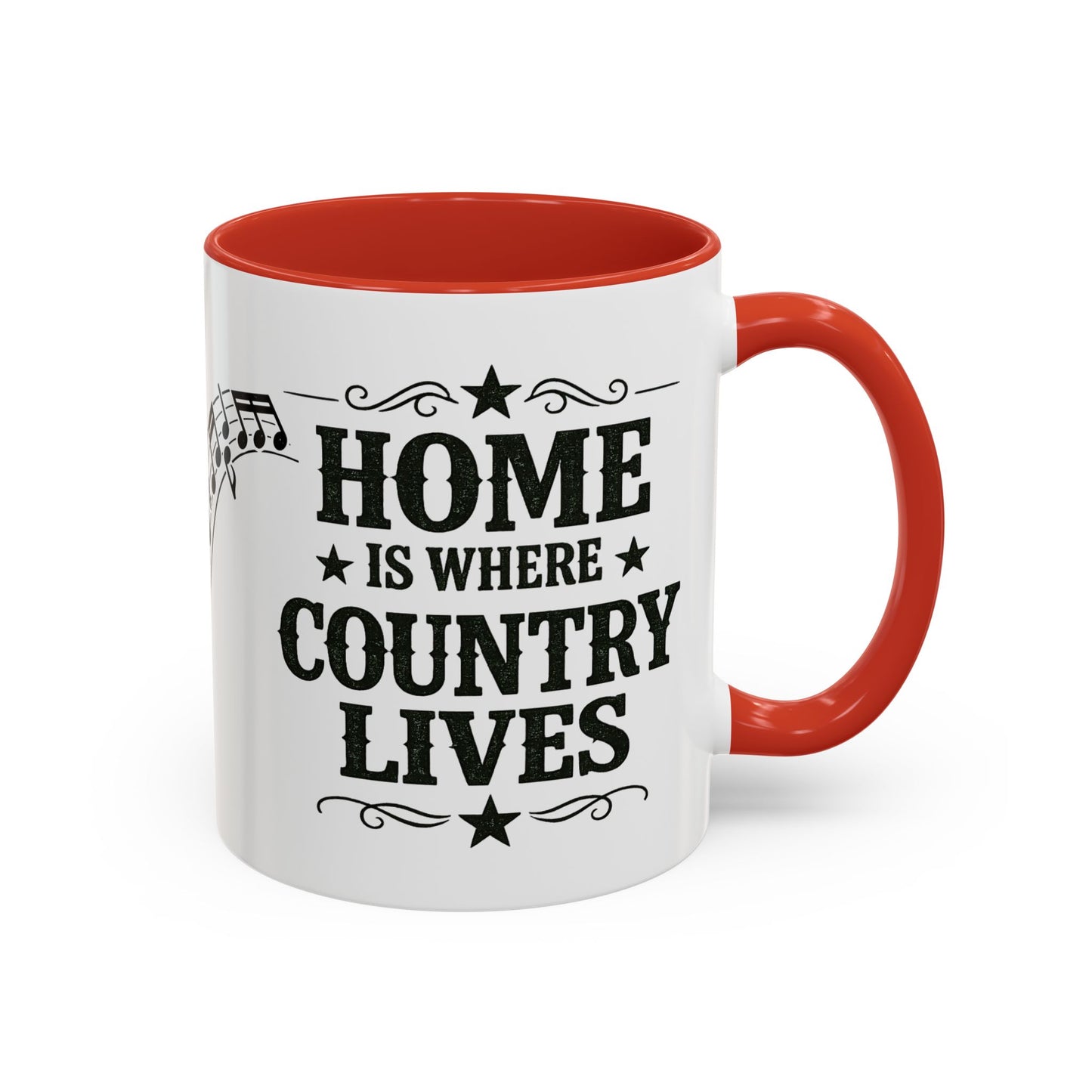 Home Is Where Country Lives Accent Mug – Country Music Mug