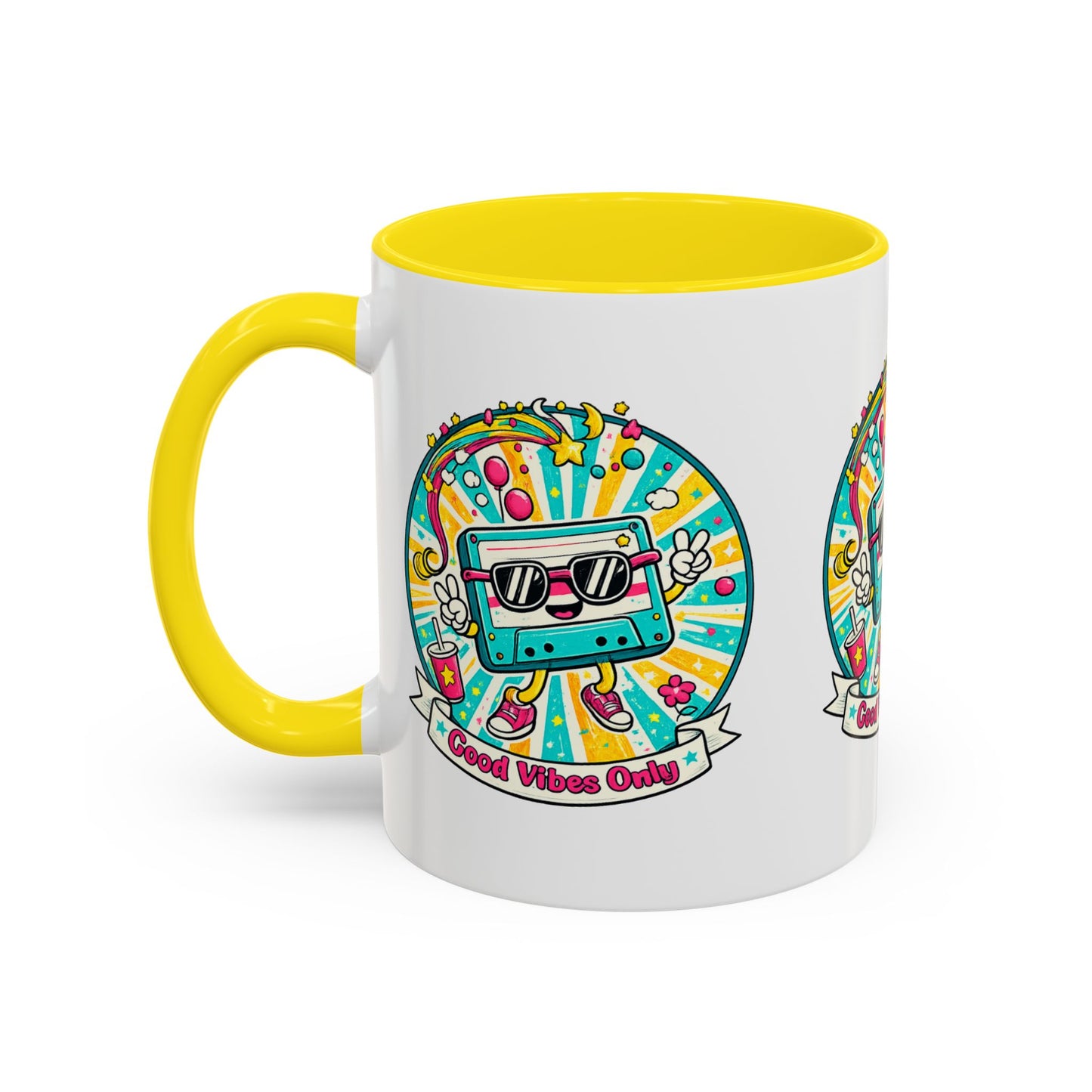 Retro Good Vibes Accent Mug