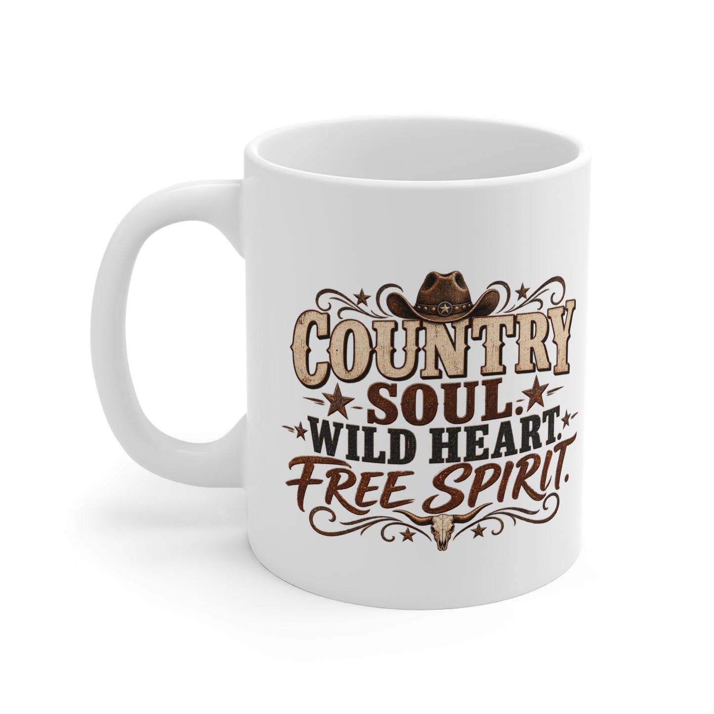 Country Soul Wild Heart Free Spirit Mug – Country Western Coffee Mug
