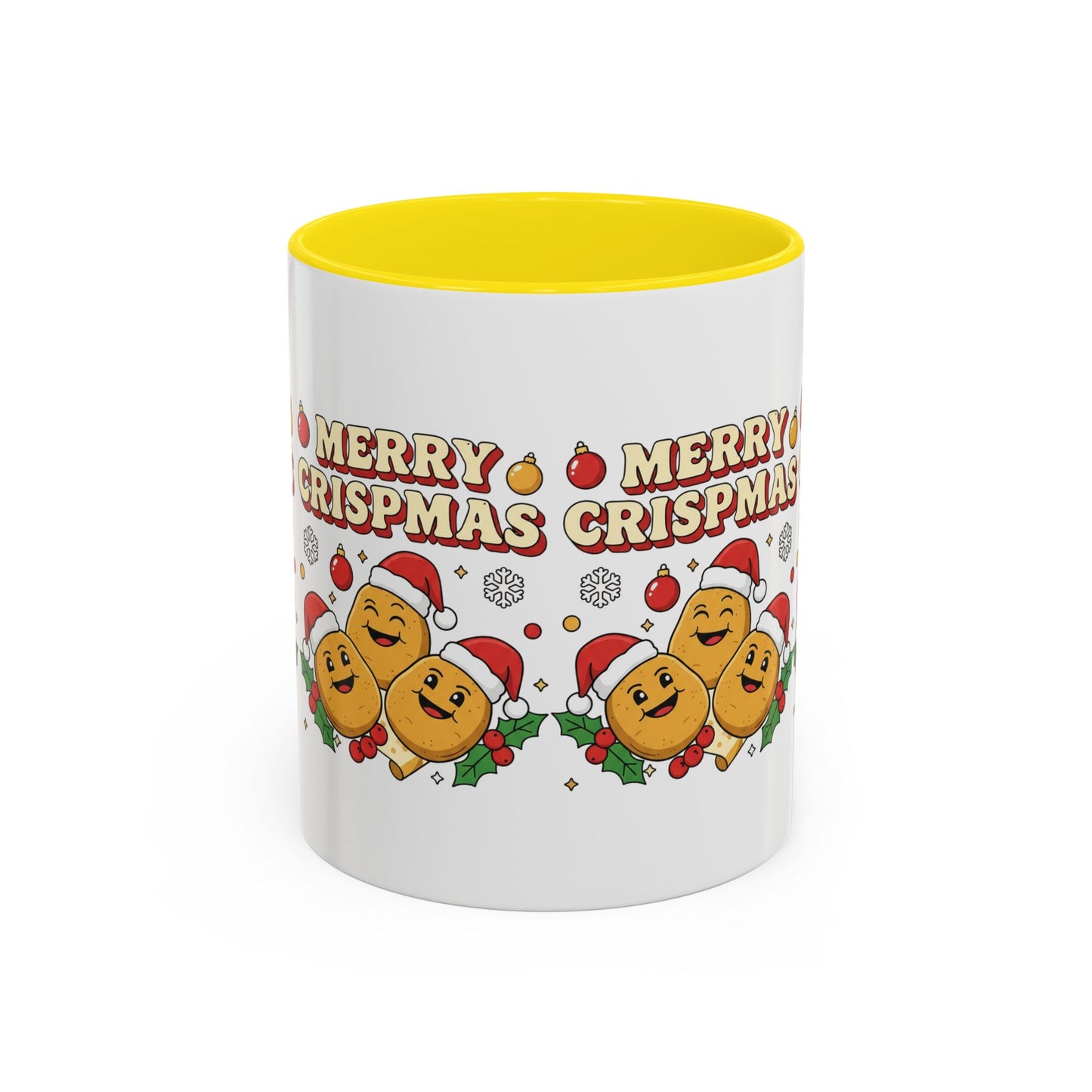 Merry Crispmas Christmas Accent Mug – Funny Festive Mug
