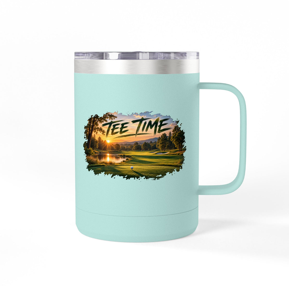 Tee Time Golf Insulated Mug – 15oz Stainless Steel Tumbler