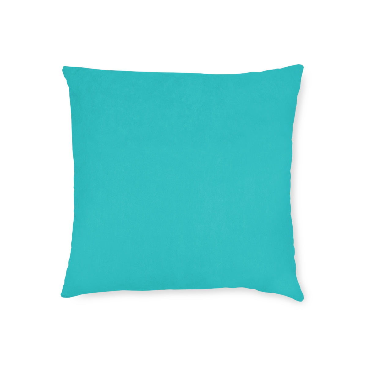 Teal Cowboy Boot Pattern Square Pillow — Western Accent Throw Pillow