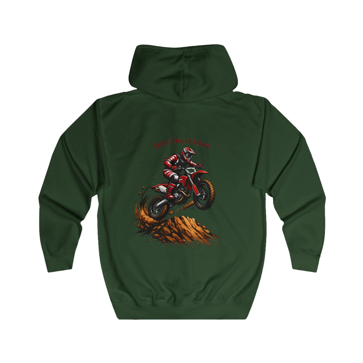 Dirt Don't Hurt Motocross Full Zip Hoodie