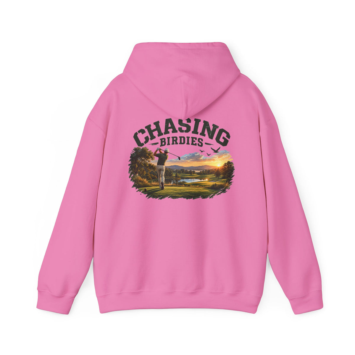 Chasing Birdies Golf Hoodie – Golfer Back Print Hoodie