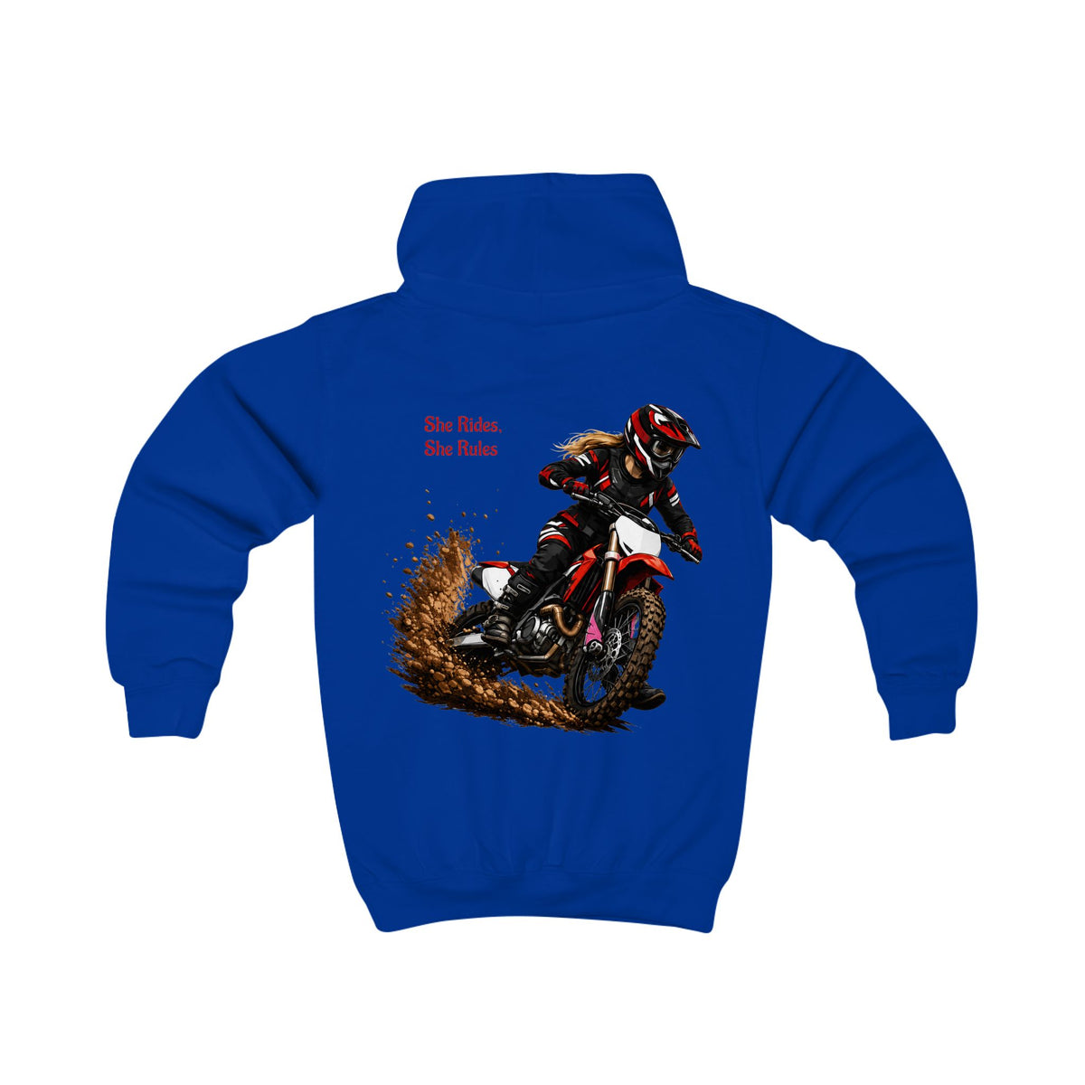 She Rides She Rules Youth Hoodie – Girls Motocross Hoodie