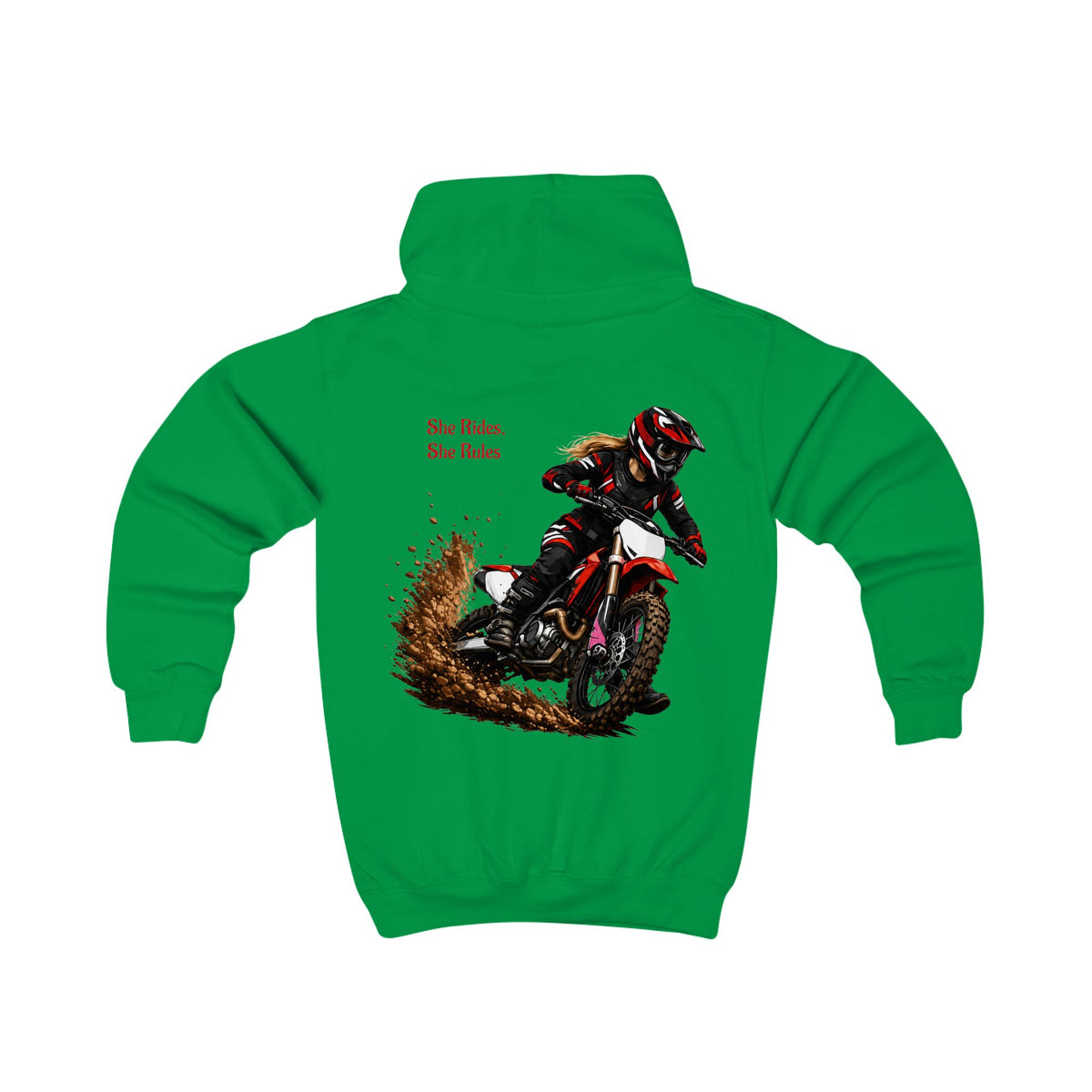 She Rides She Rules Youth Hoodie – Girls Motocross Hoodie