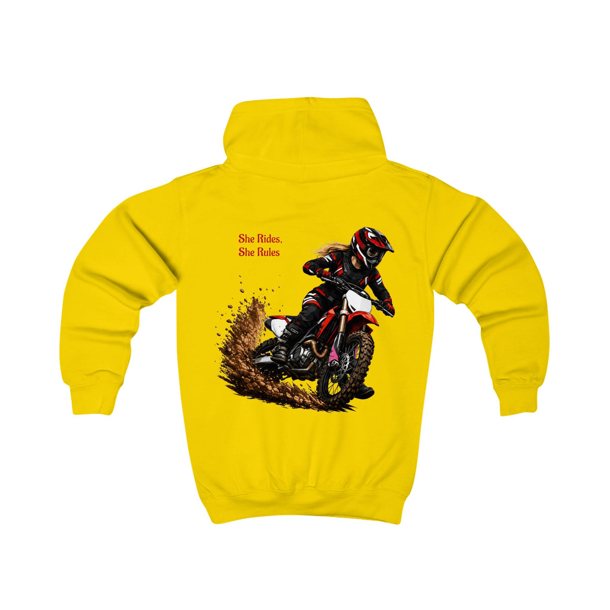 She Rides She Rules Youth Hoodie – Girls Motocross Hoodie