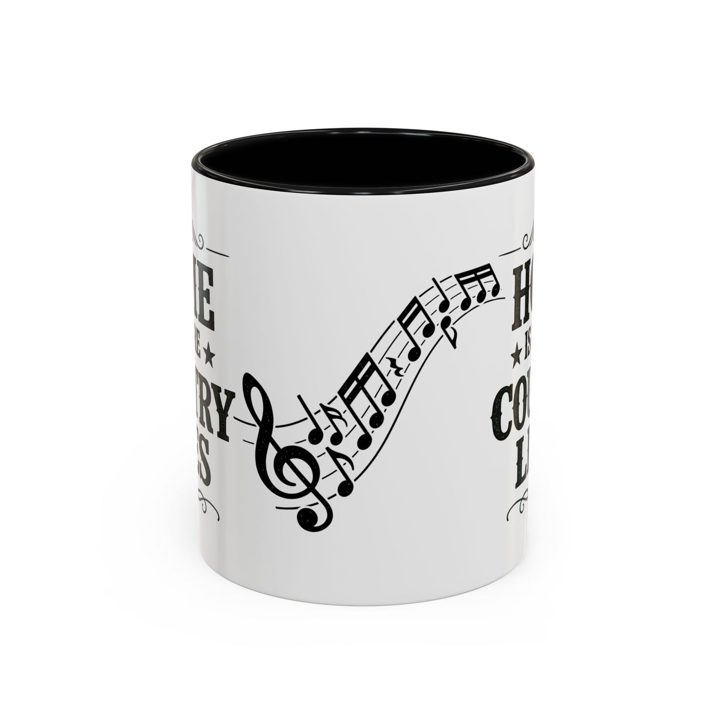 Home Is Where Country Lives Accent Mug – Country Music Mug