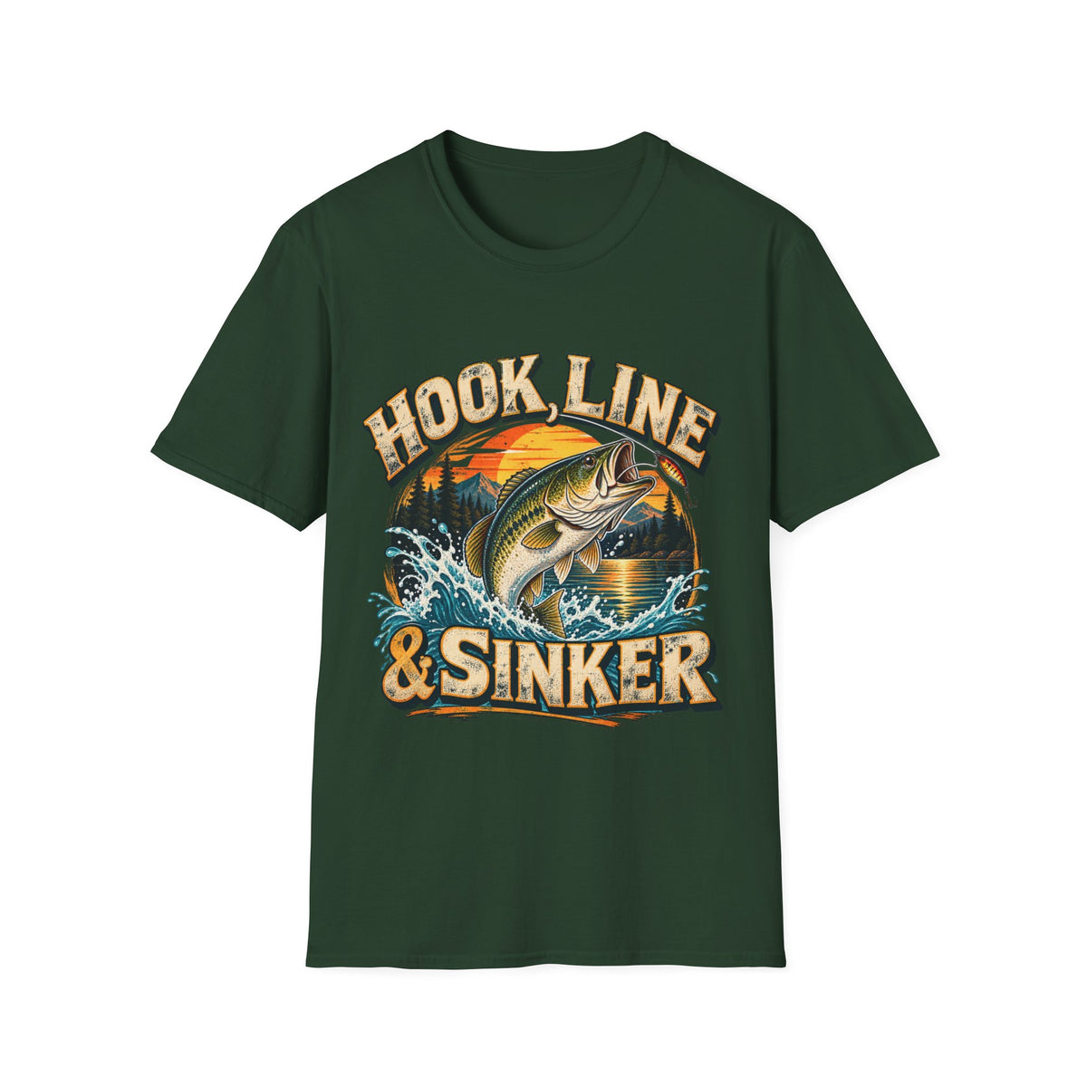 Hook, Line & Sinker Fishing T-Shirt – Vintage Angler Graphic Tee