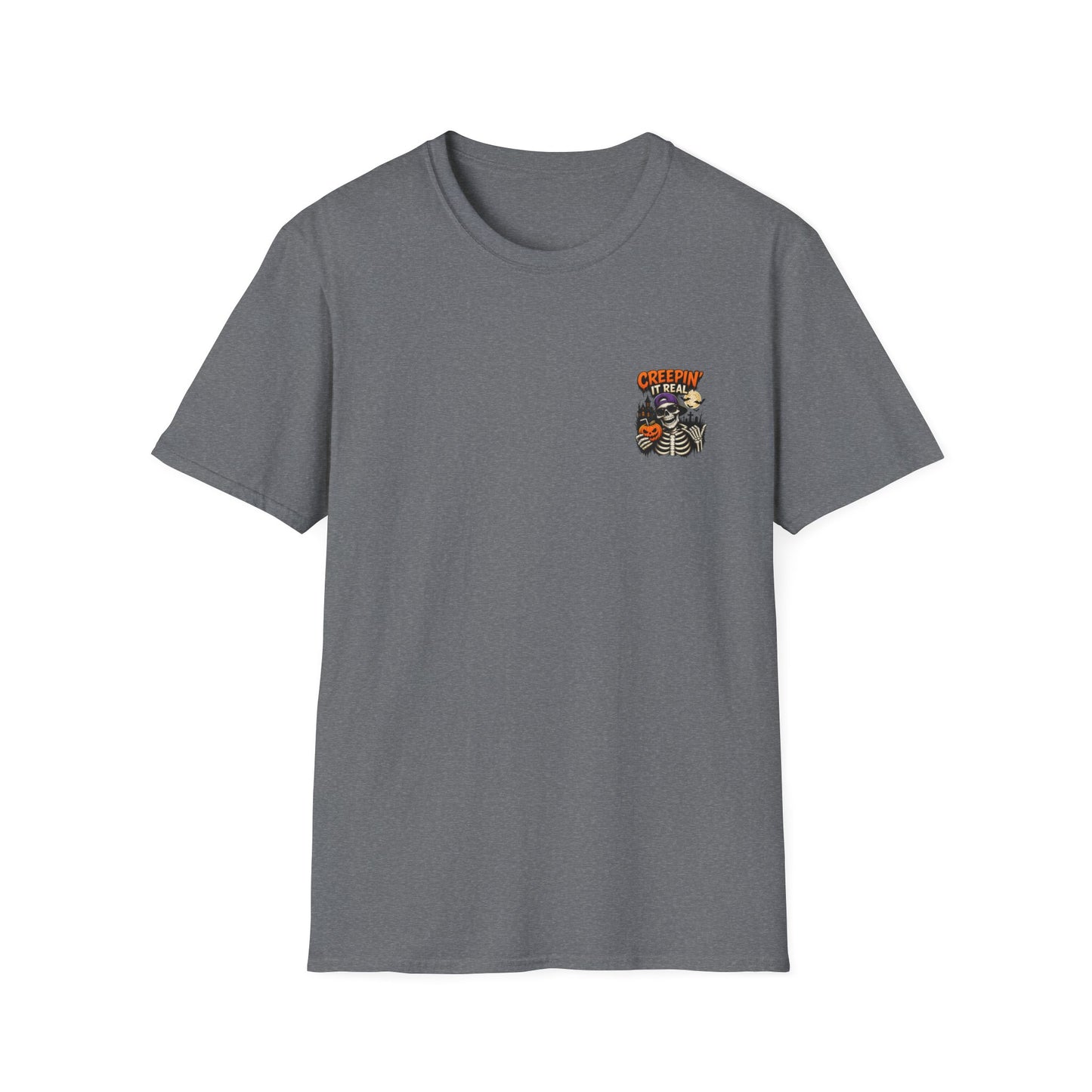 Creepin’ It Real Halloween T-Shirt – Skeleton Graphic Tee