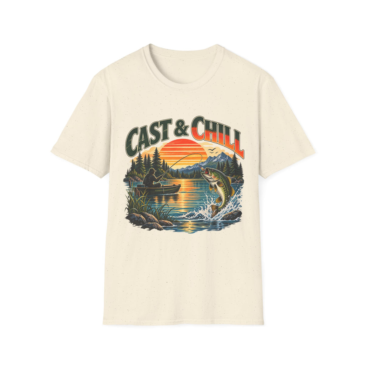 Cast & Chill Fishing T-Shirt – Vintage Angler Graphic Tee