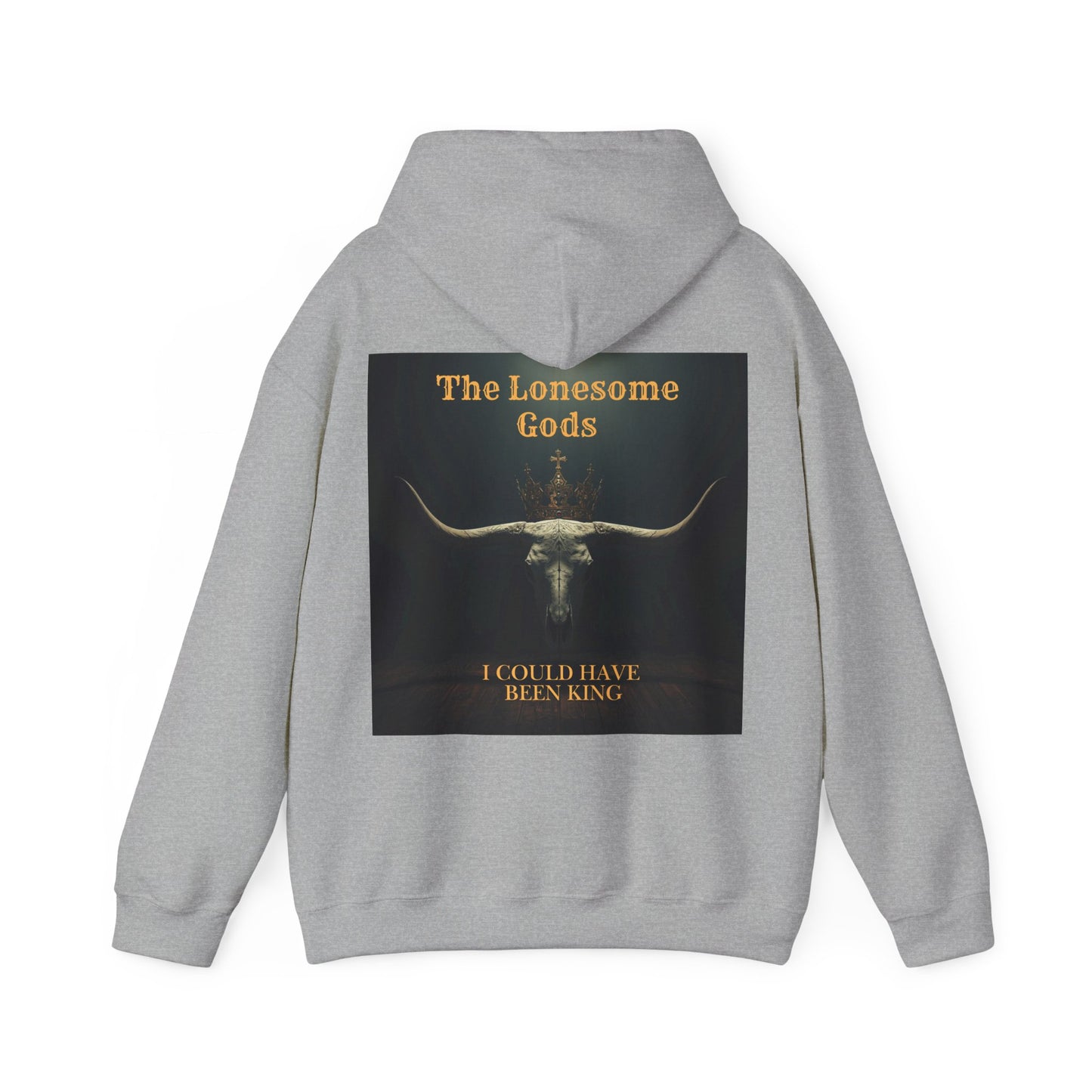 Lonesome Gods Graphic Hoodie - Unisex Heavy Blend Sweatshirt with graphics to both sides