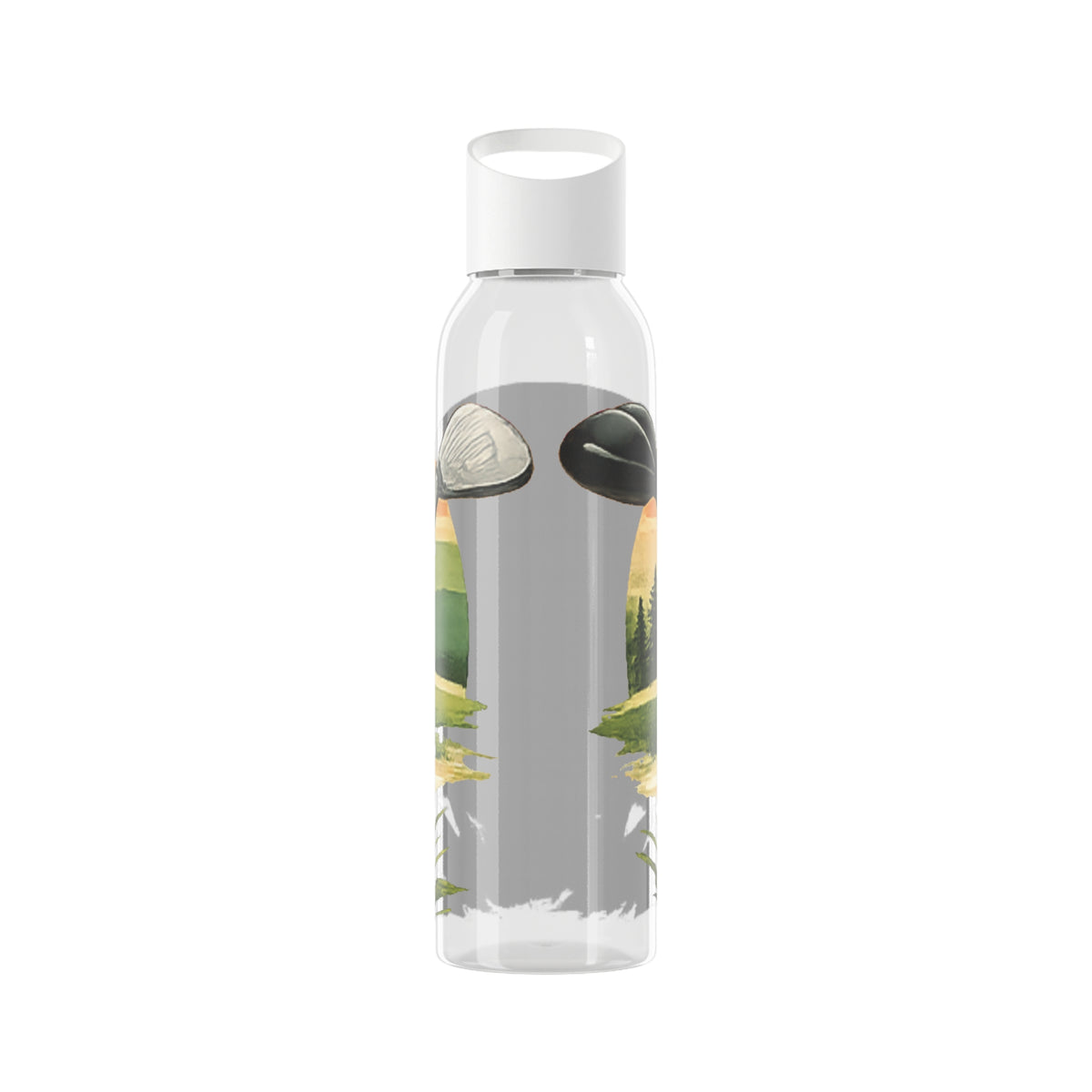 Gourde Golf Pro — Design rétro « Sunset » avec balle et tee de golf
