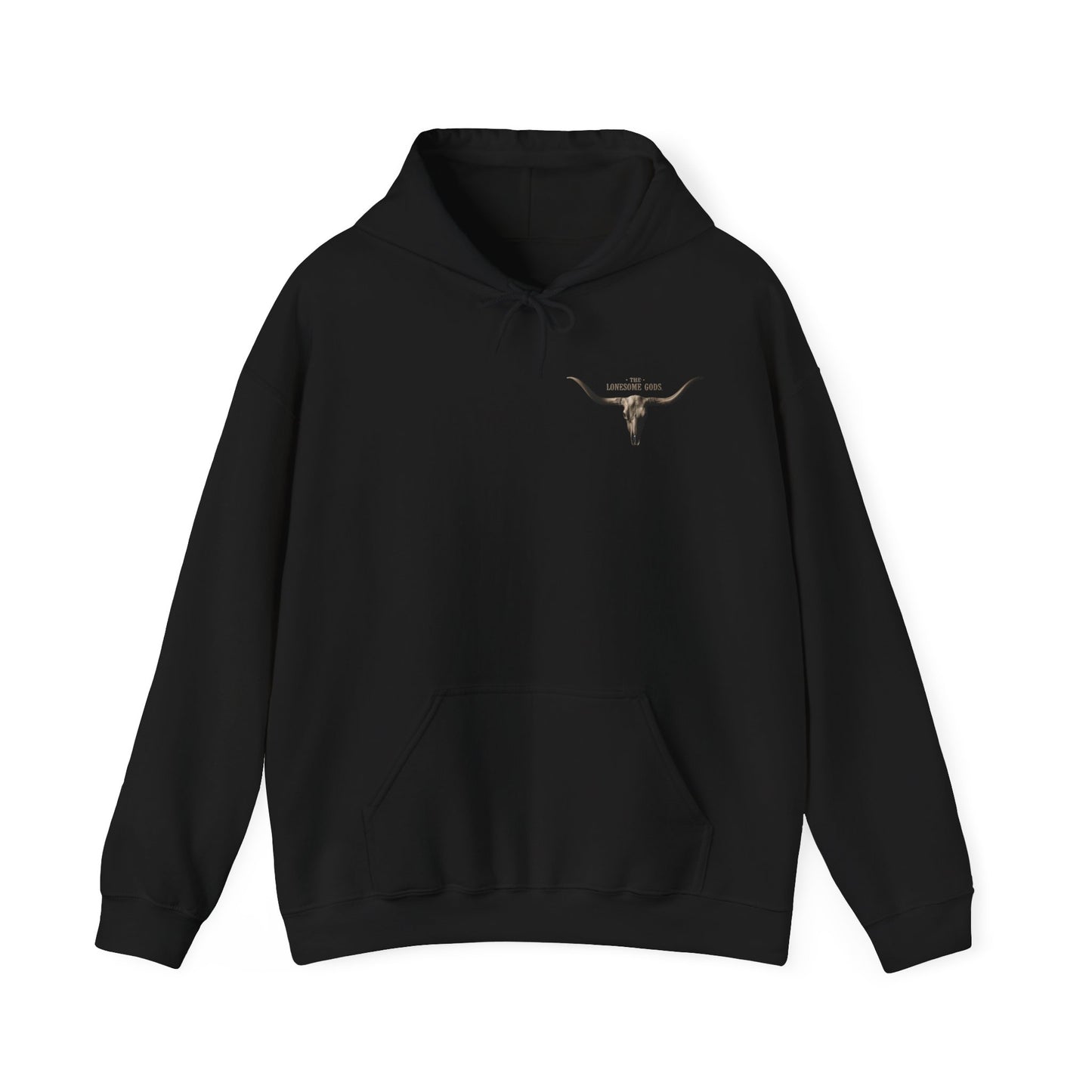 Sweat à capuche graphique Lonesome Gods - Sweat-shirt unisexe en tissu épais avec motifs des deux côtés