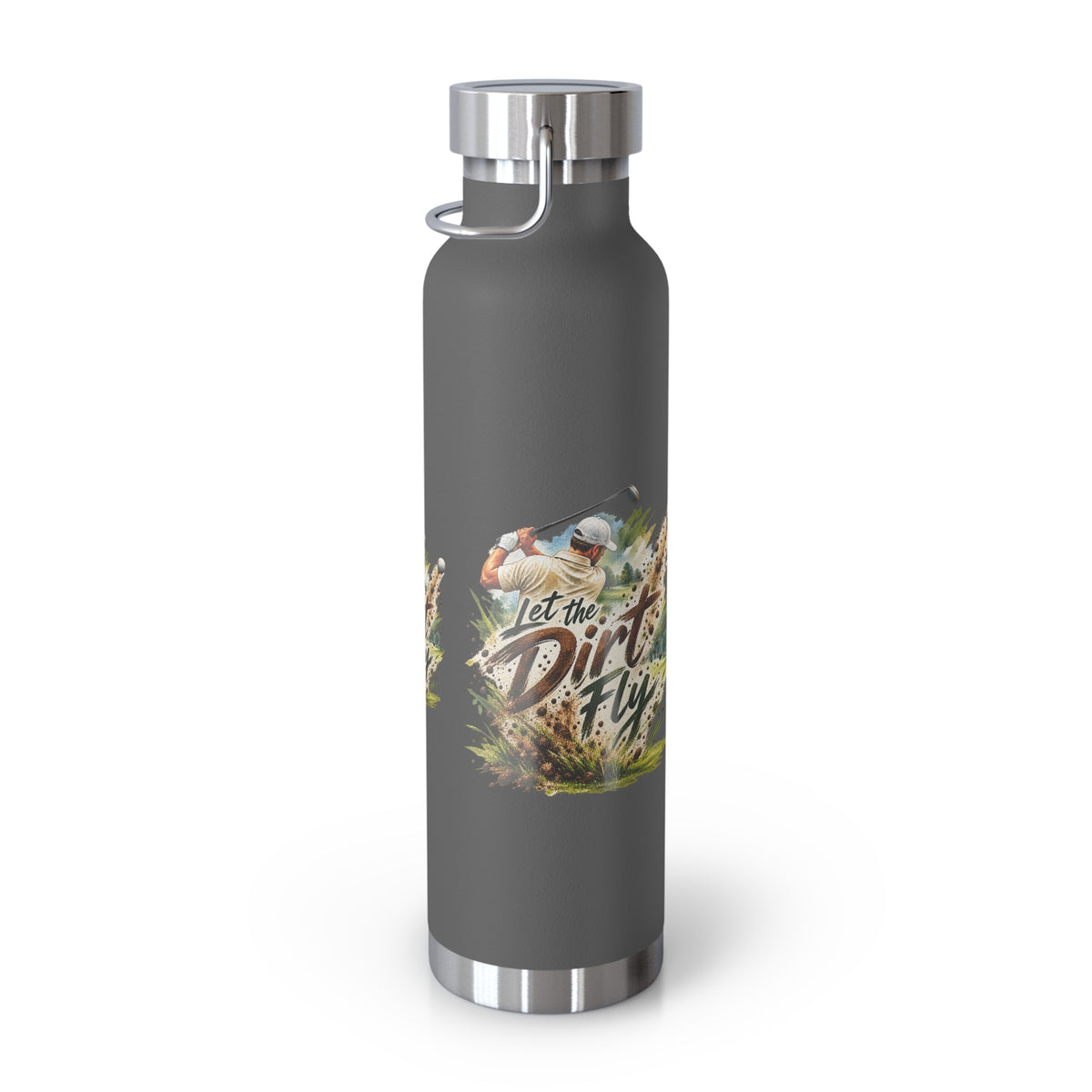 Let the Dirt Fly Golf Flask – Insulated Golf Water Bottle