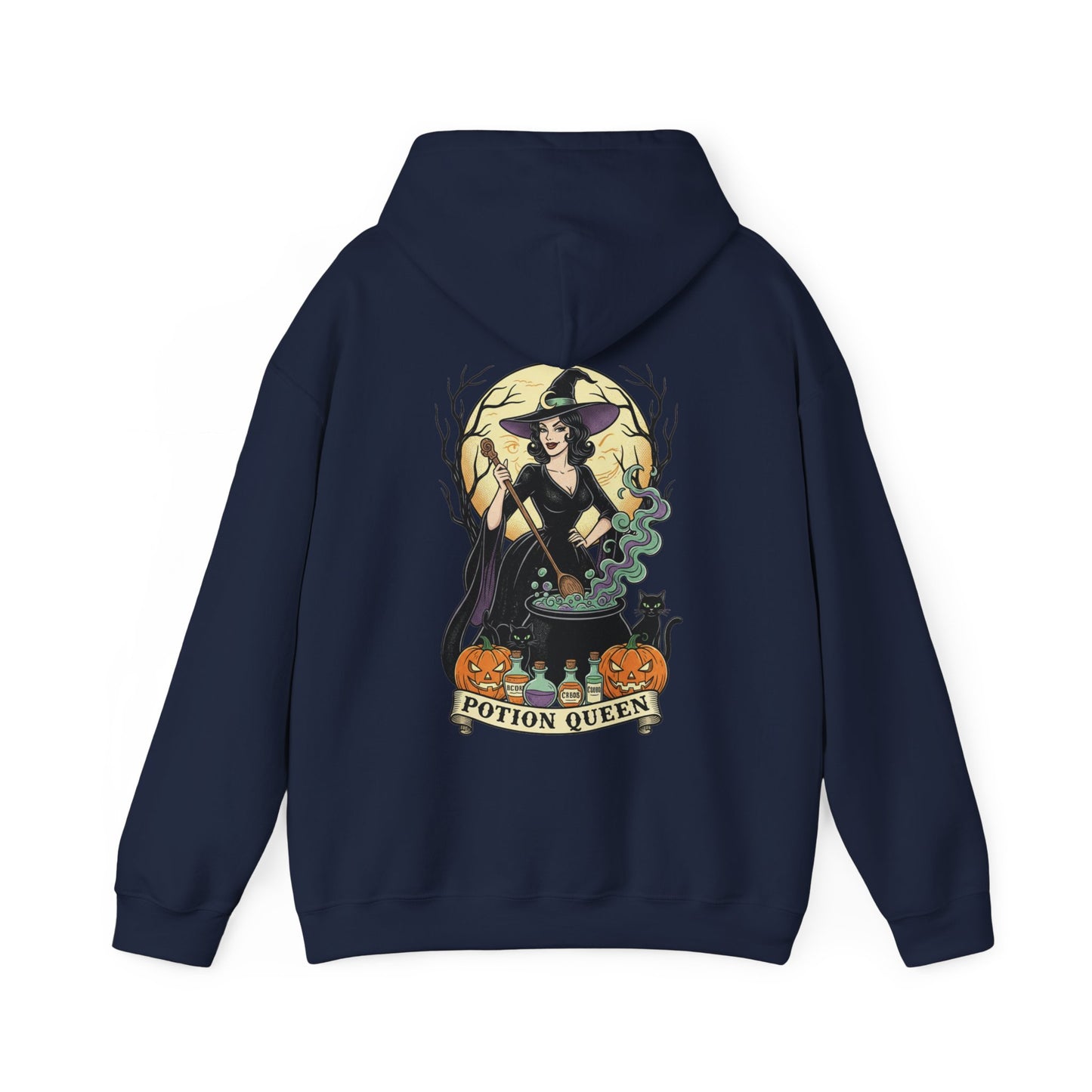 Potion Queen Hoodie Halloween Hexenkessel Grafik Sweatshirt