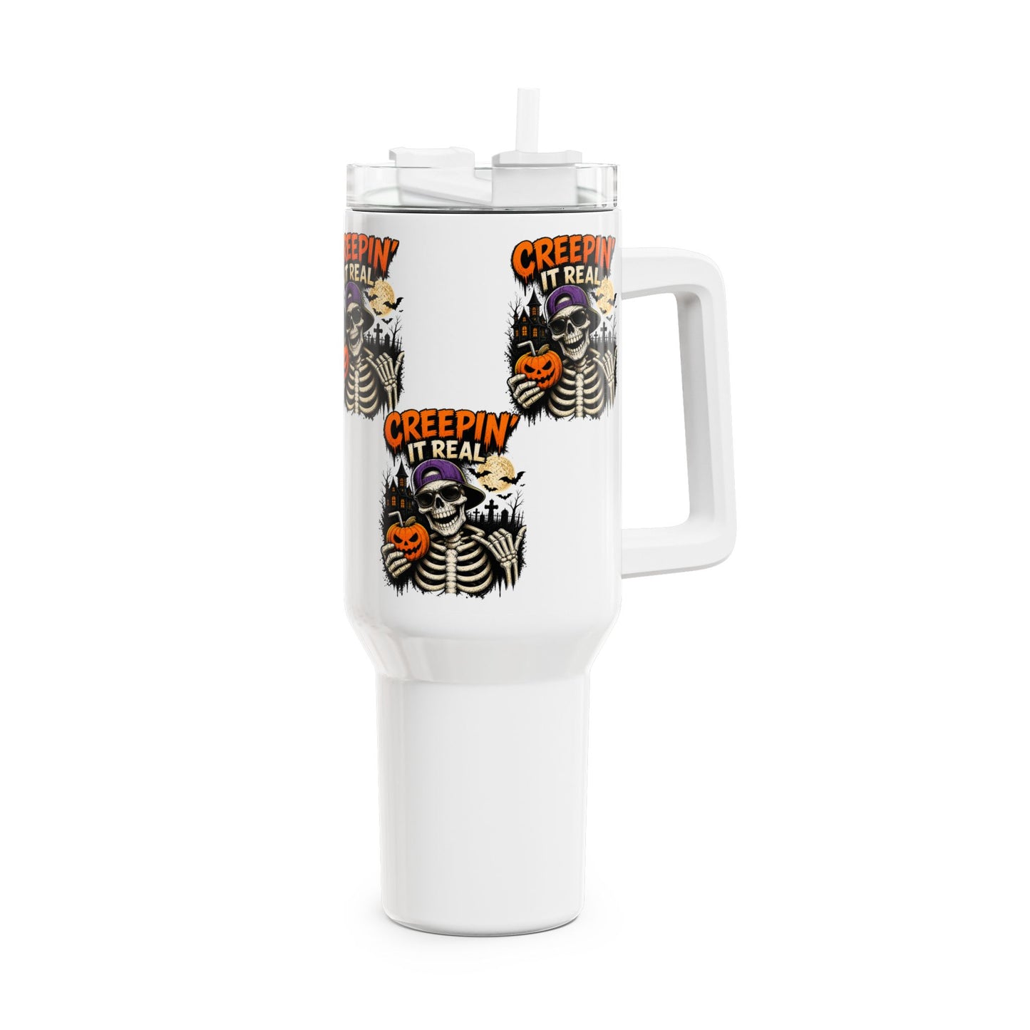 Creepin’ It Real 40oz Insulated Tumbler with Straw