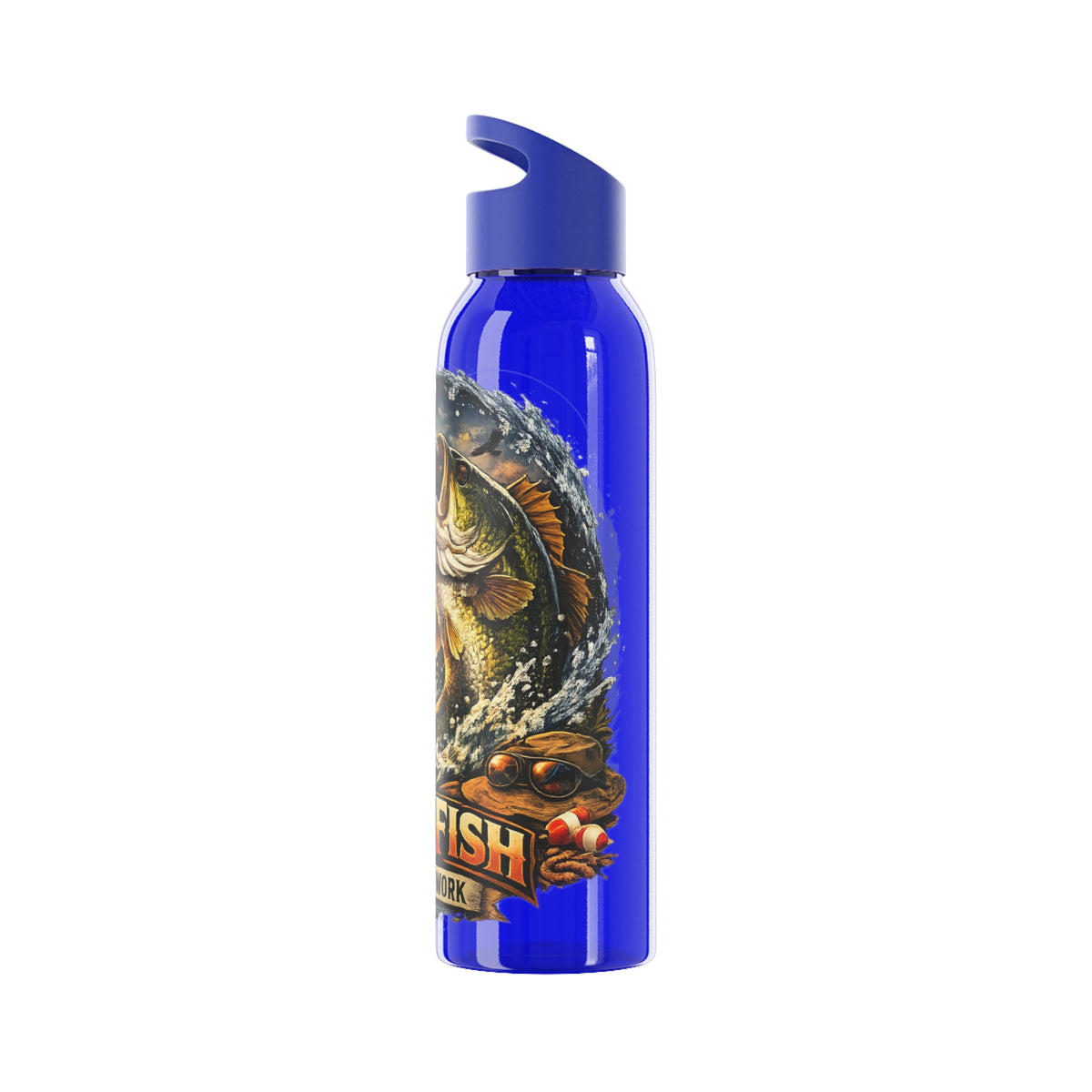 Born to Fish Forced to Work Water Bottle – Angler Fishing Bottle