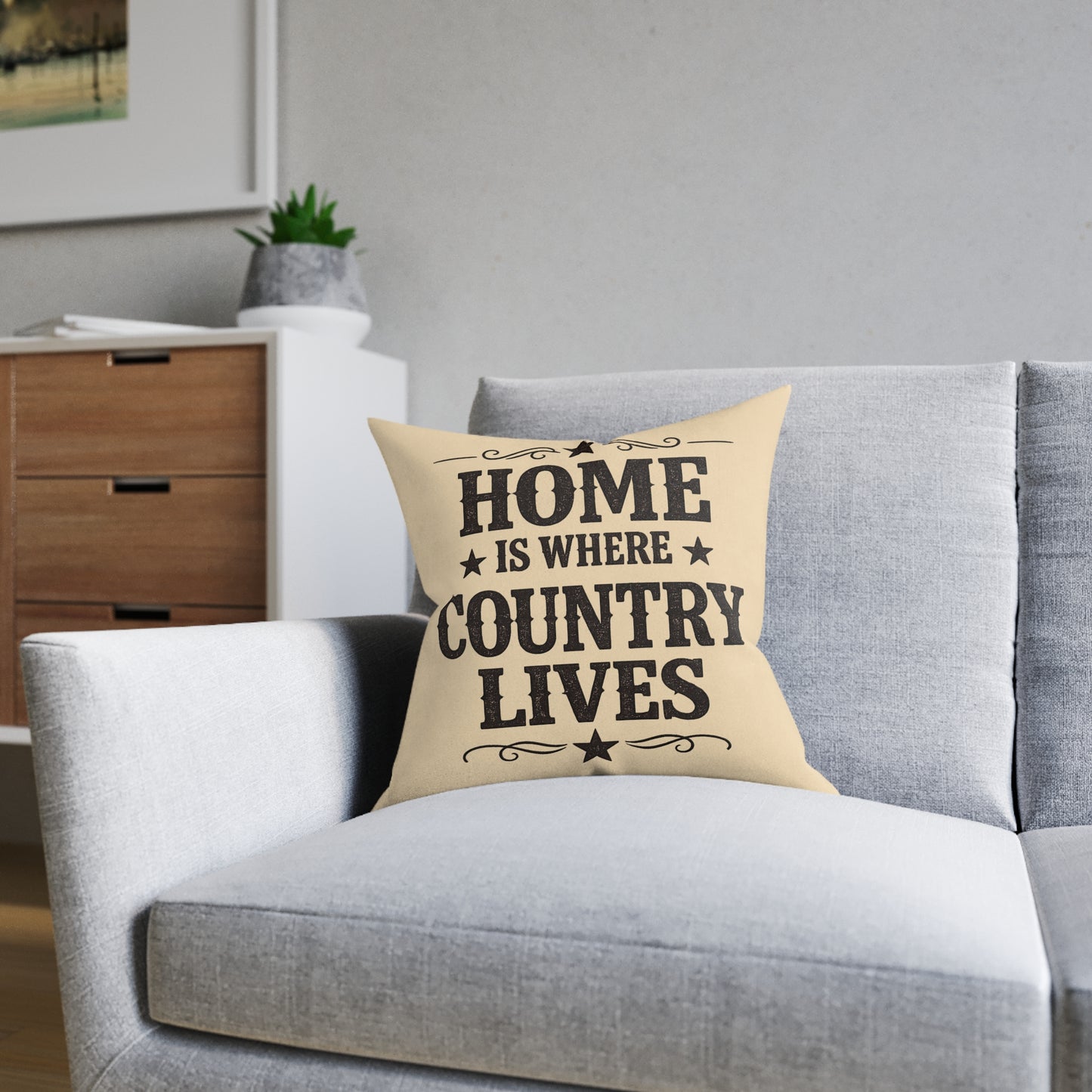 Home Is Where Country Lives Cushion – Country Home Decor