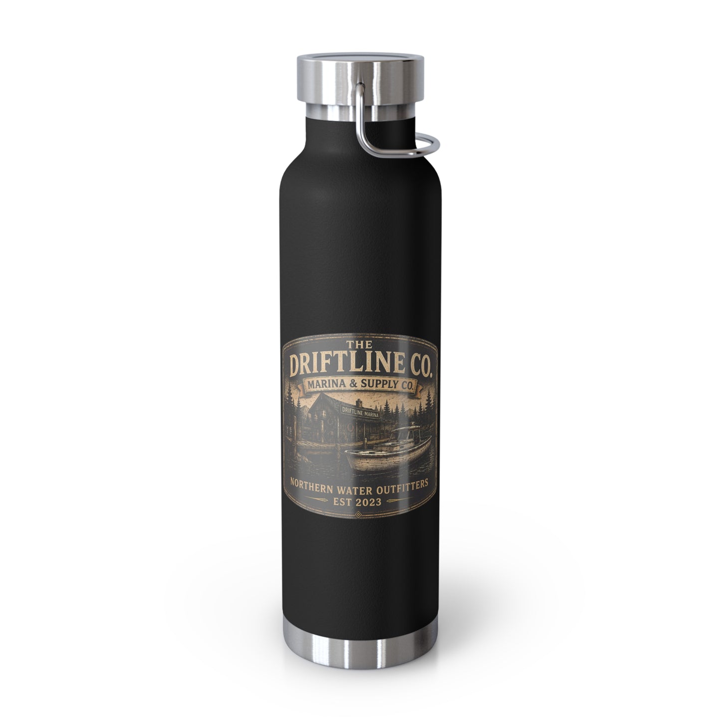 The Driftline Company Marina & Supply Co. Insulated Flask | Northern Water Outfitters Stainless Steel Water Bottle