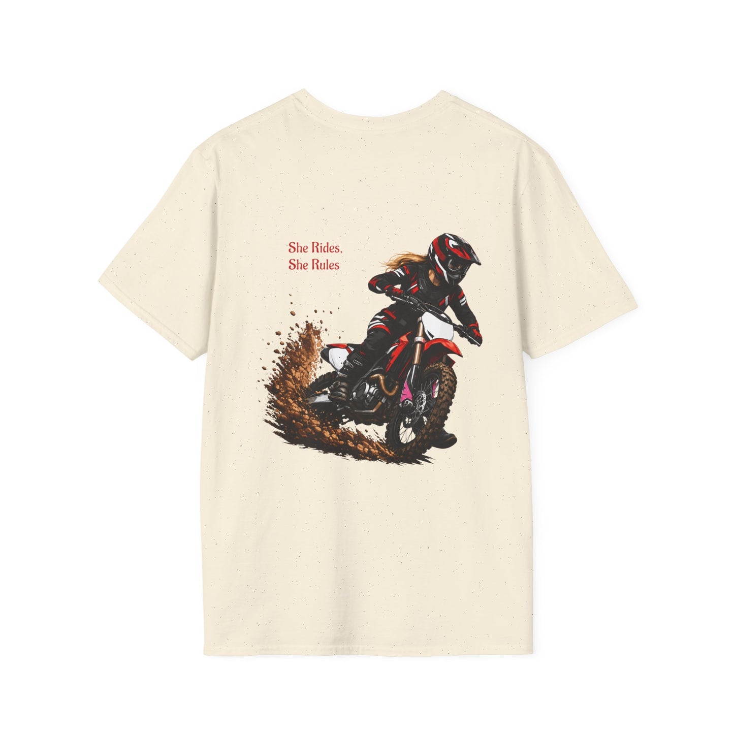 She Rides, She Rules Dirt Bike T-Shirt