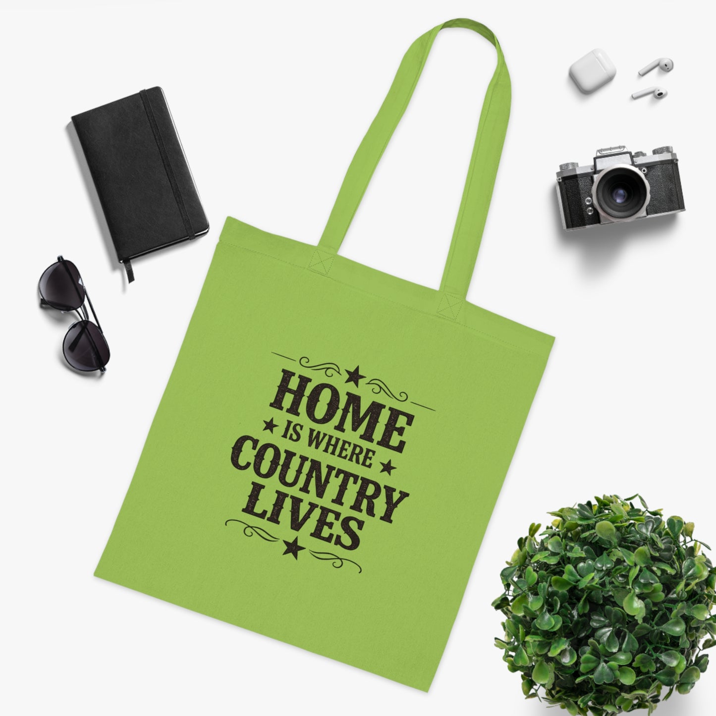 Home Is Where Country Lives Tote Bag – Country Shopper Bag