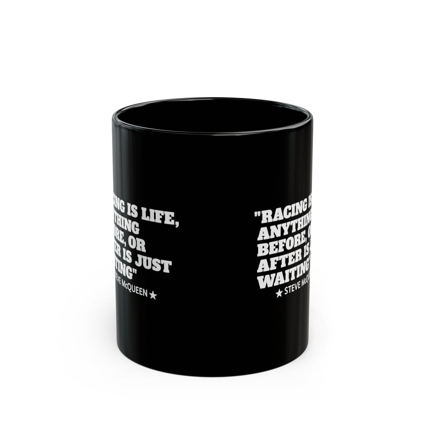 Mojo Moto MX Legends Steve McQueen Quote Black Mug