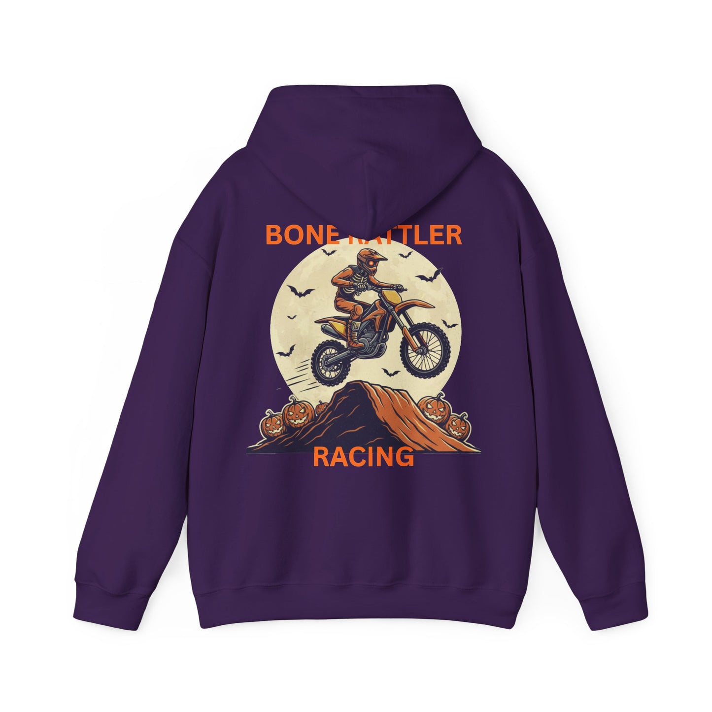 Bone Rattler Motocross Halloween Hoodie – Unisex Dirt Bike Hoodie