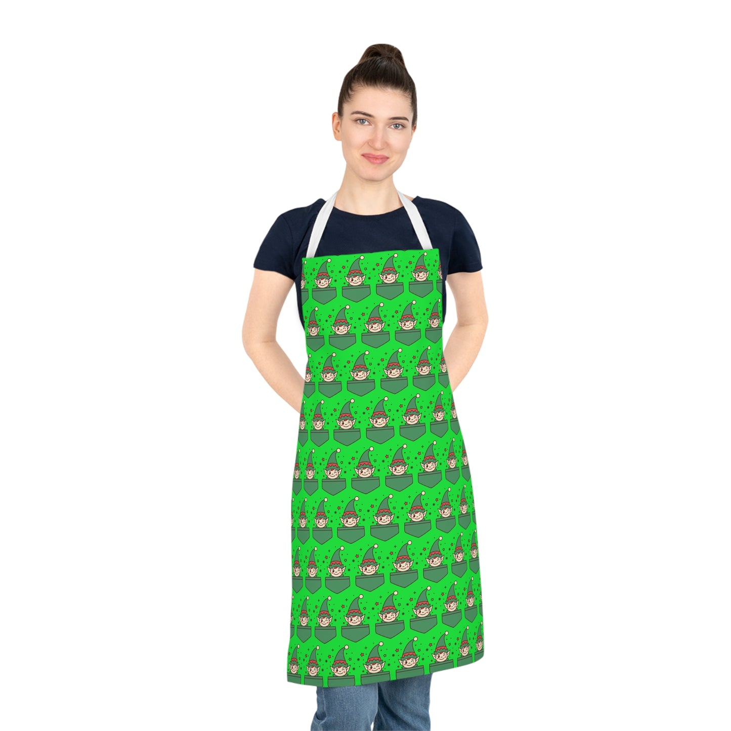 Christmas Elf Pattern Apron
