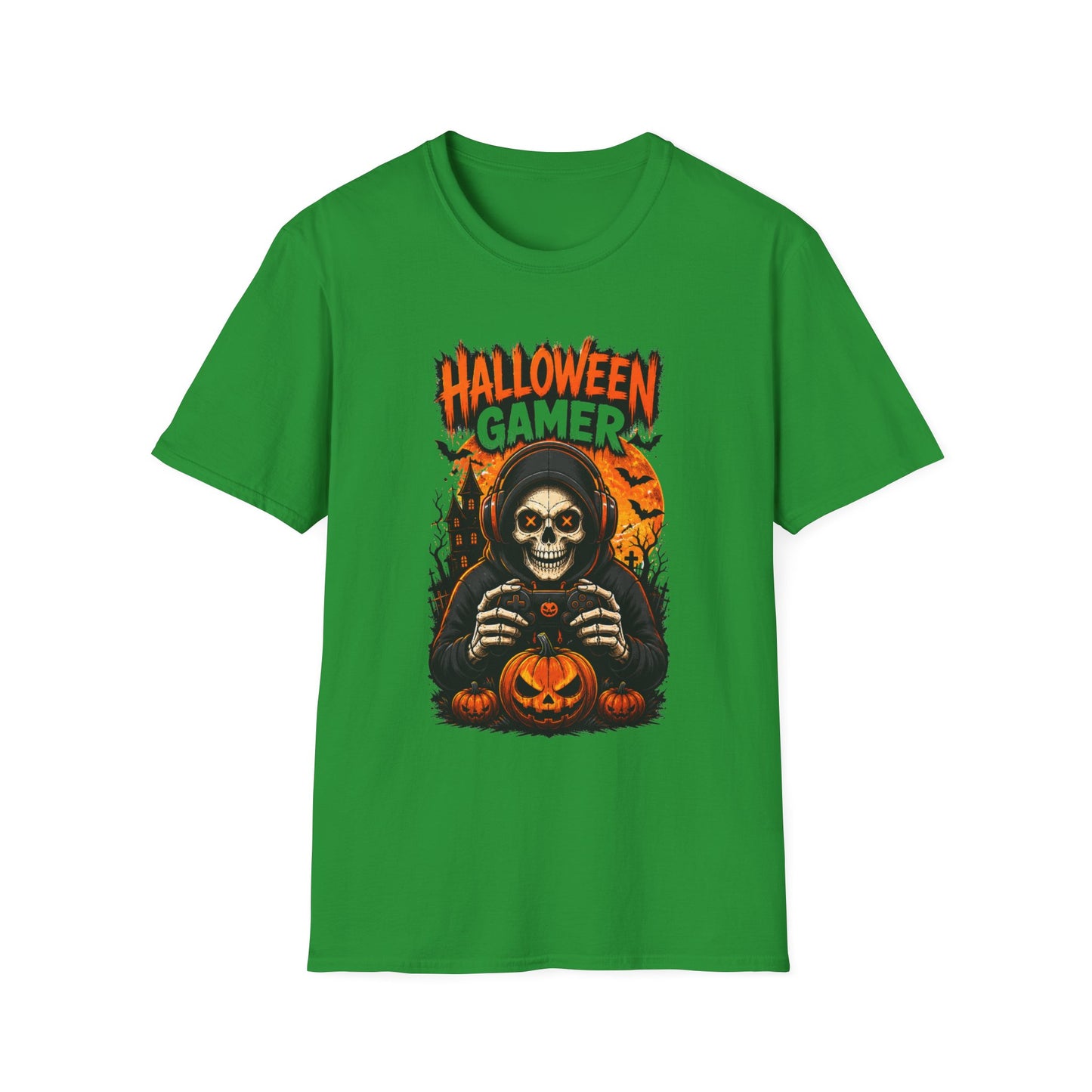 Halloween Gamer T-Shirt – Skull Gaming Halloween Tee