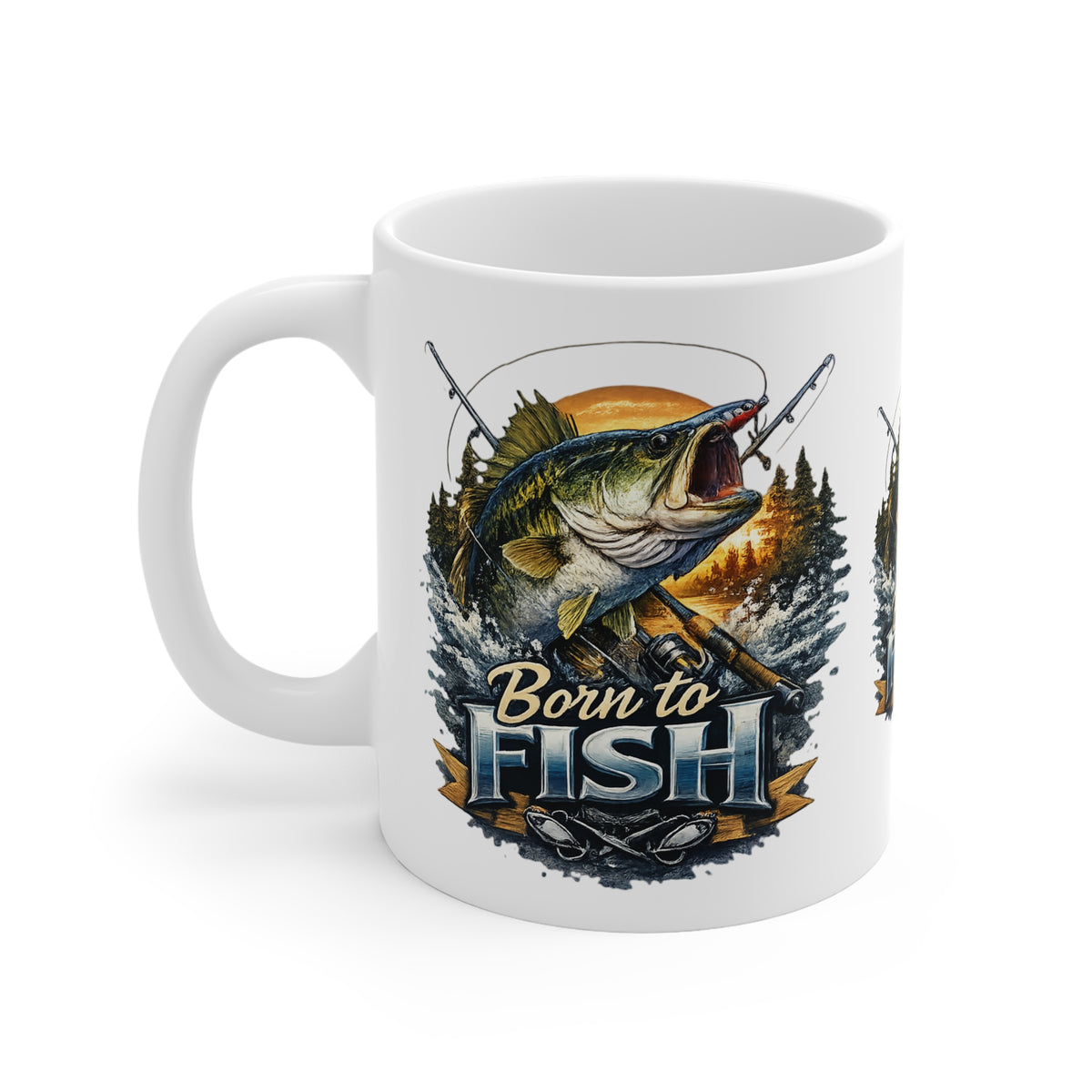 Born to Fish Mug – Angler Fishing Graphic Mug