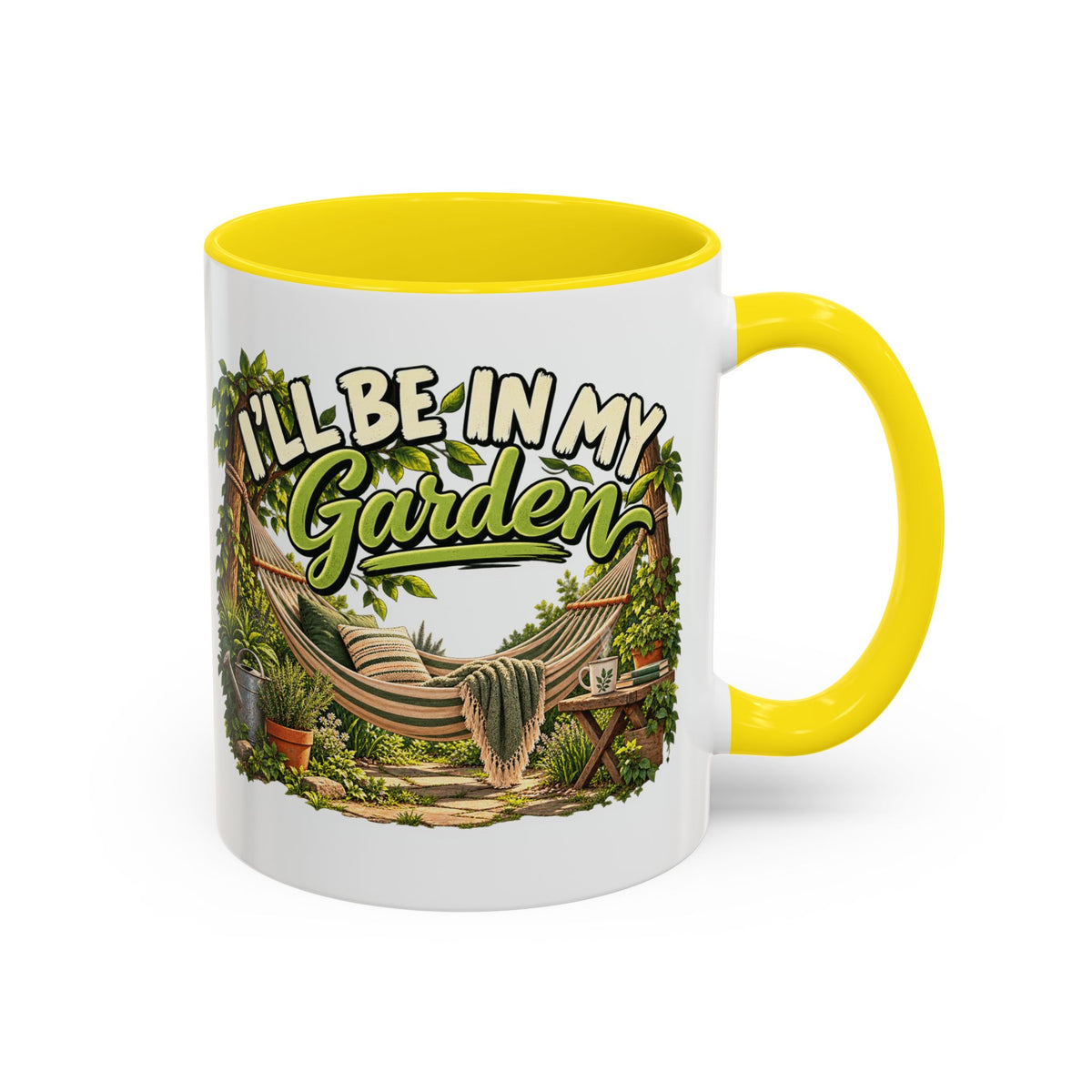 Ich bin im Garten Tasse