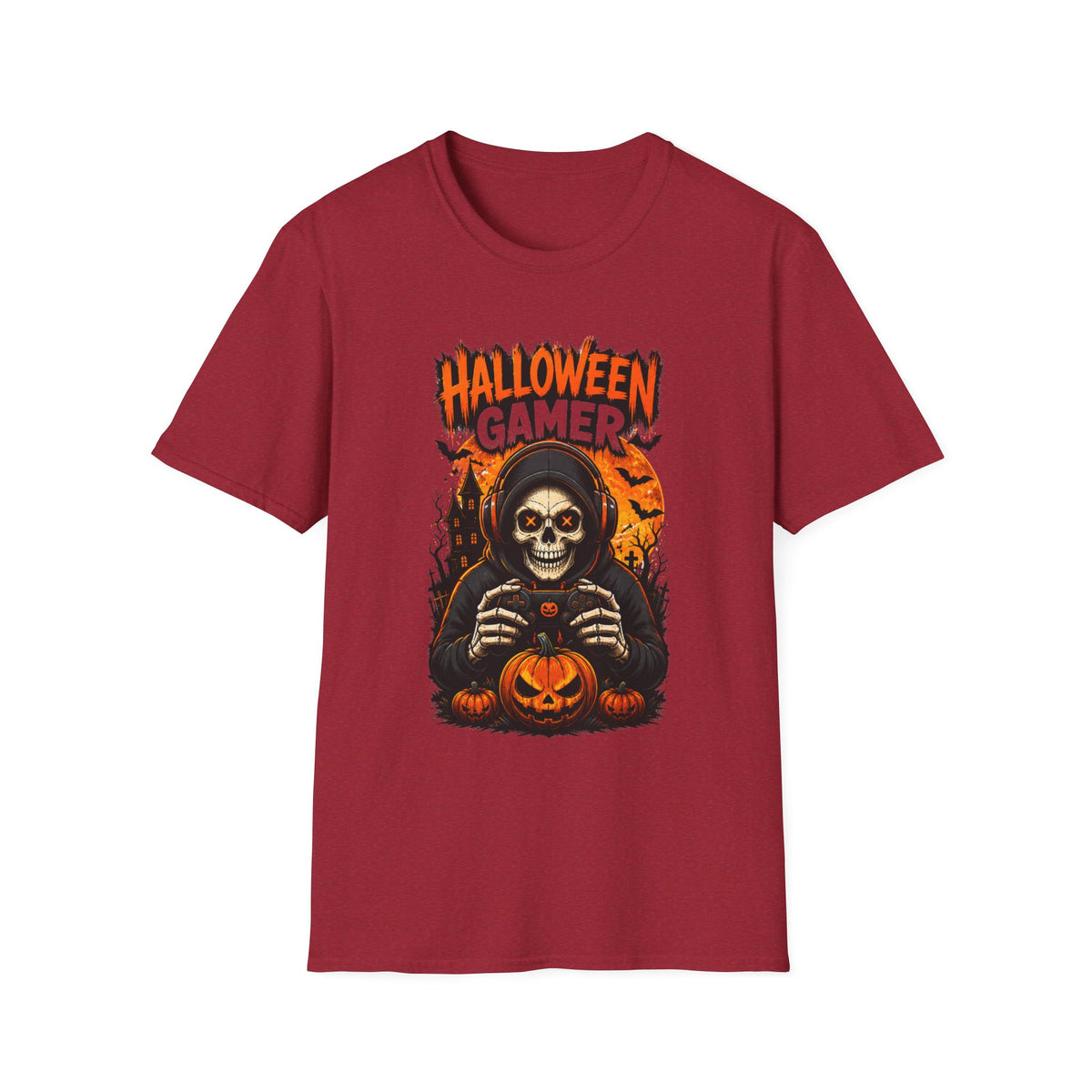 Halloween Gamer T-Shirt – Skull Gaming Halloween Tee