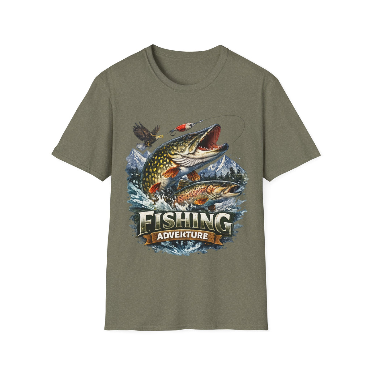 Fishing Adventure T-Shirt – Angler Graphic Fishing Tee