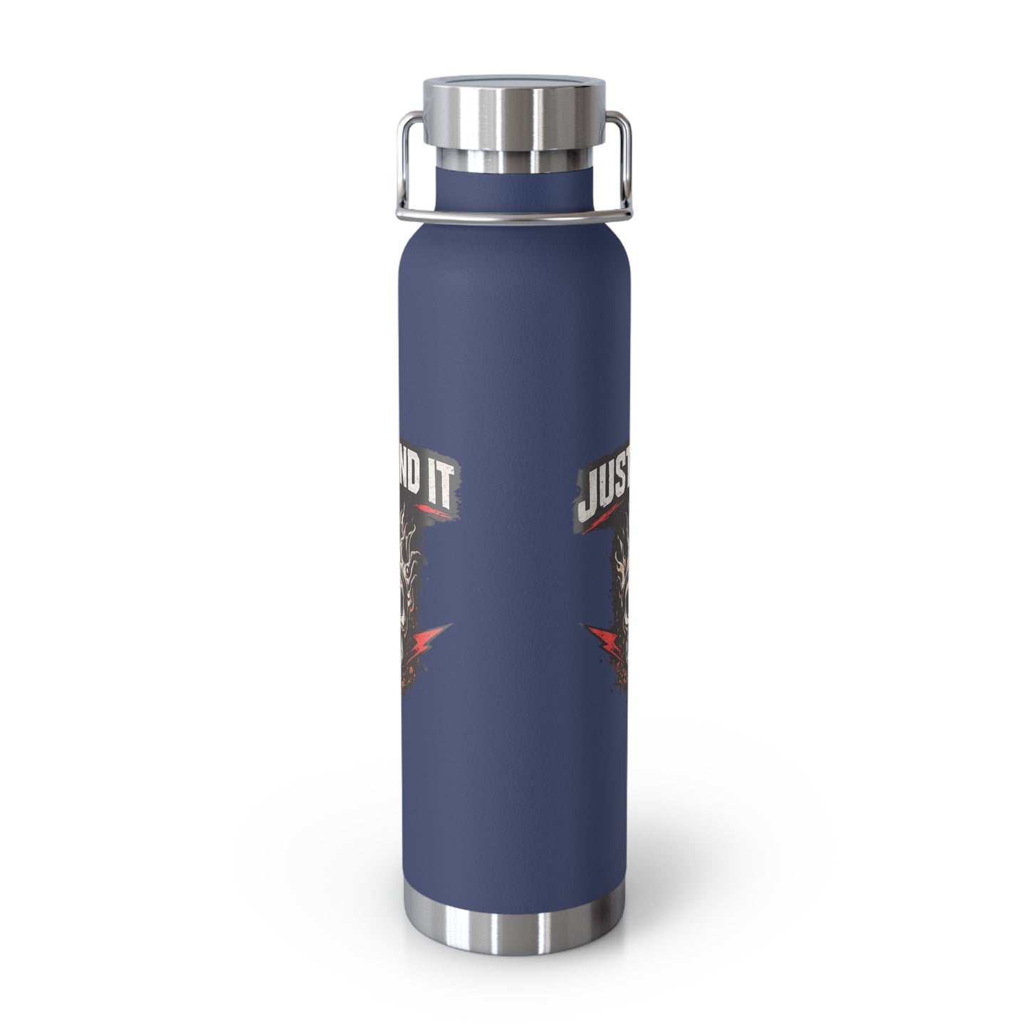Just Send It Flask   22oz Copper-Insulated Skull & Flames Water Bottle