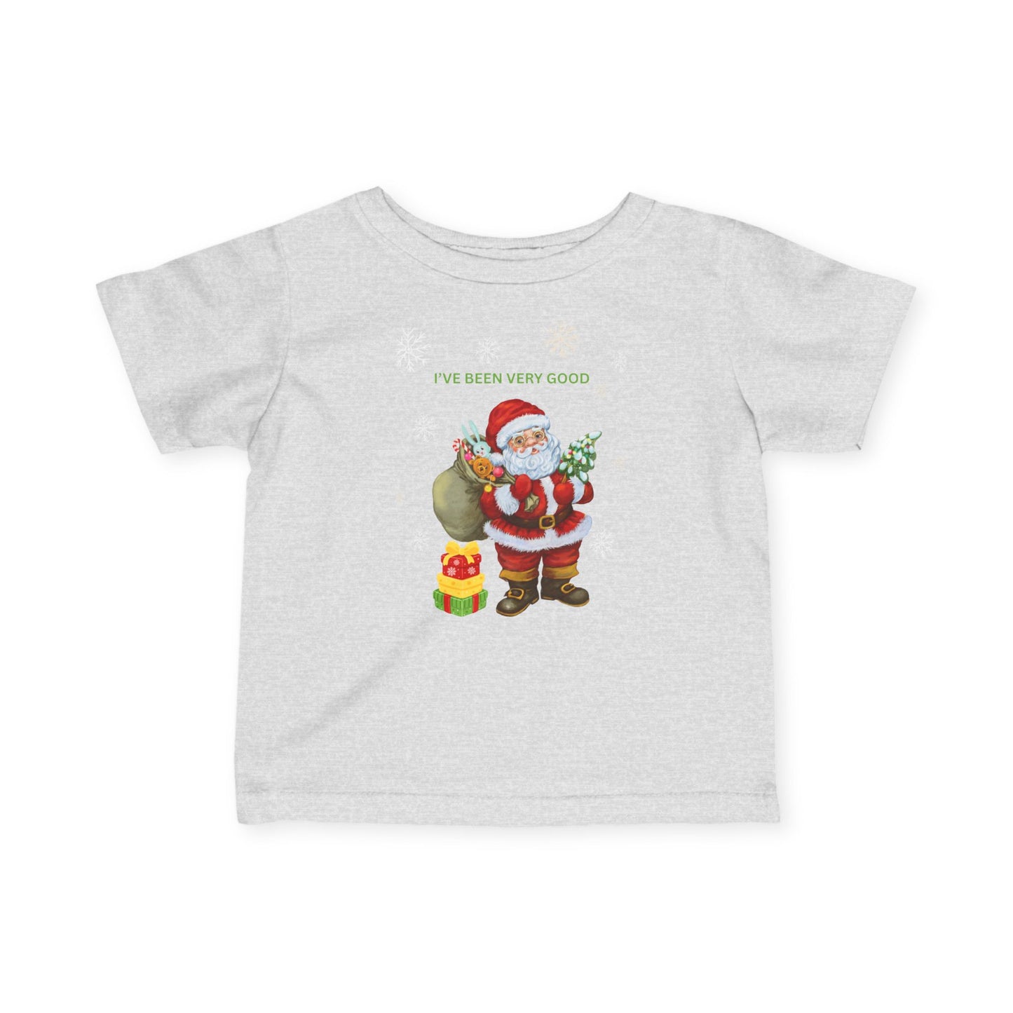 Weihnachtsmann 'Ich war sehr brav' Baby T-Shirt, Weihnachts-Baby-Shirt, Lustige Feiertagskleidung, Süßes Saison-Outfit, Erstes Weihnachtsgeschenk
