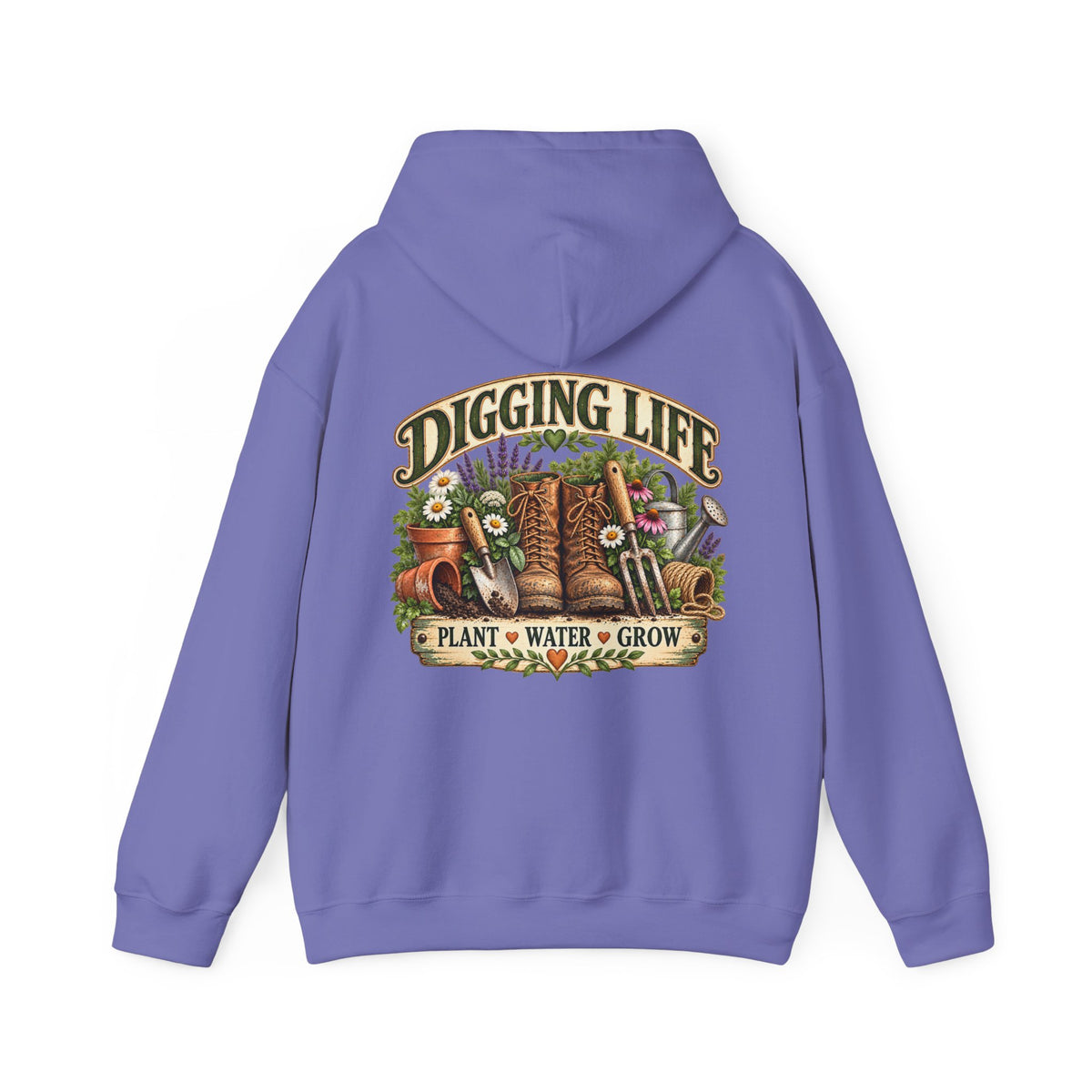 Garten-Hoodie im Vintage-Stil „Digging Life“