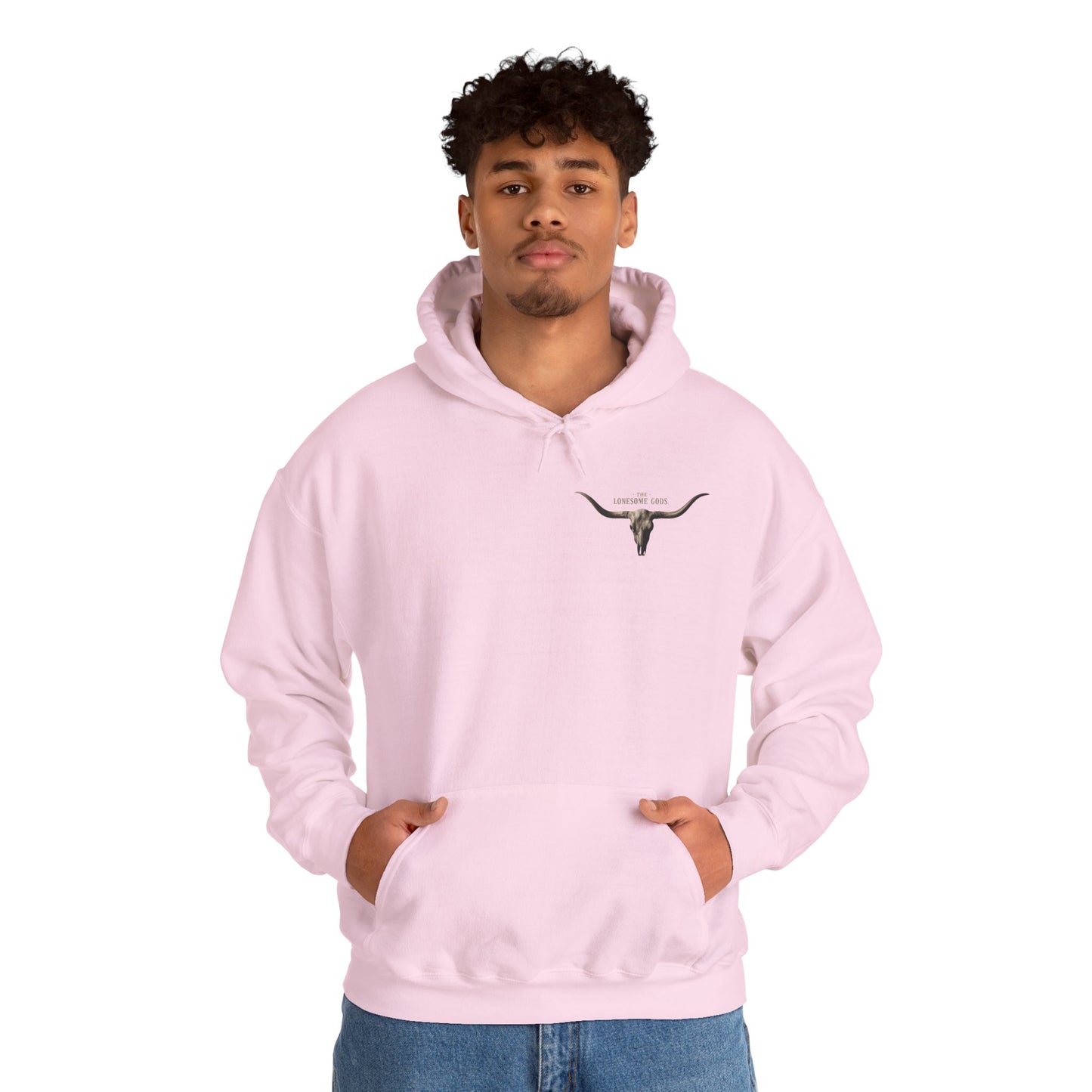 Sweat à capuche graphique Lonesome Gods - Sweat-shirt unisexe en tissu épais avec motifs des deux côtés