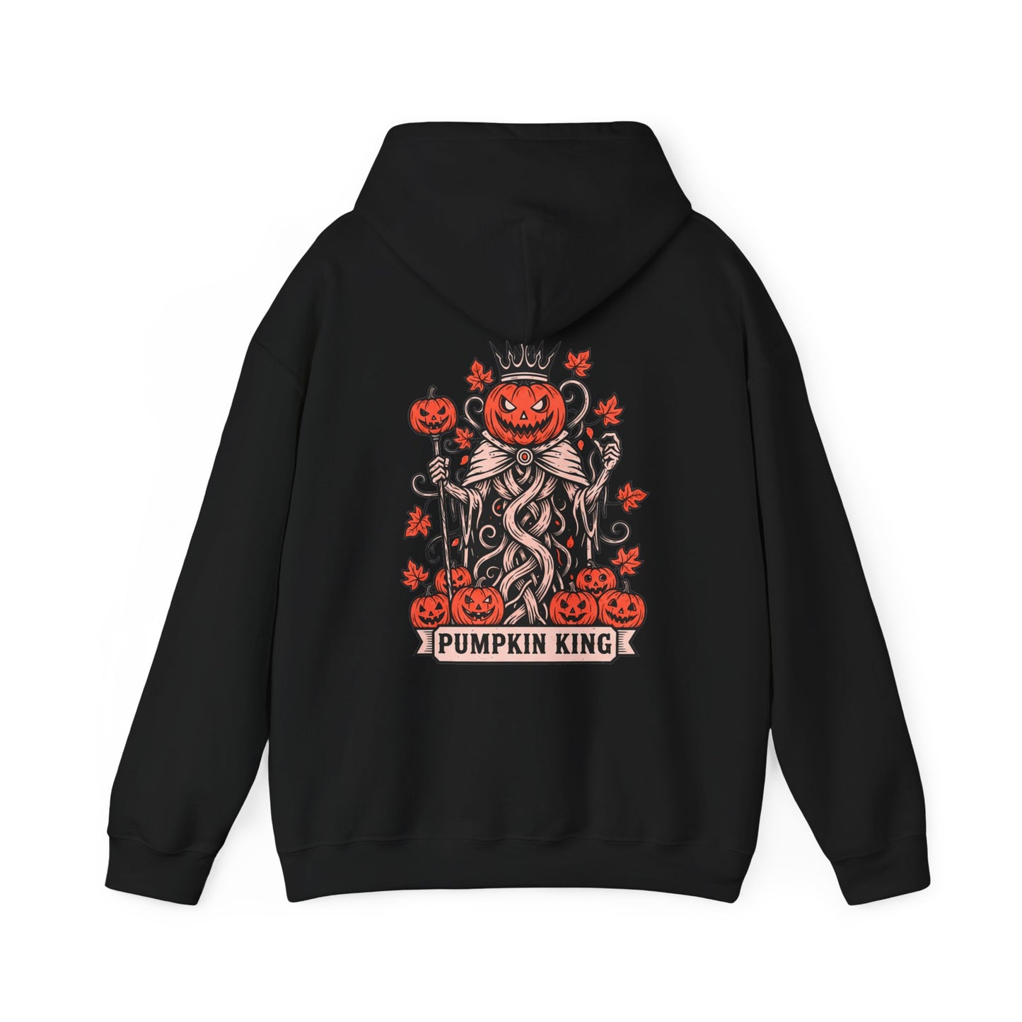 Pumpkin King Halloween Unisex Hoodie – Gothic Pumpkin Back Print