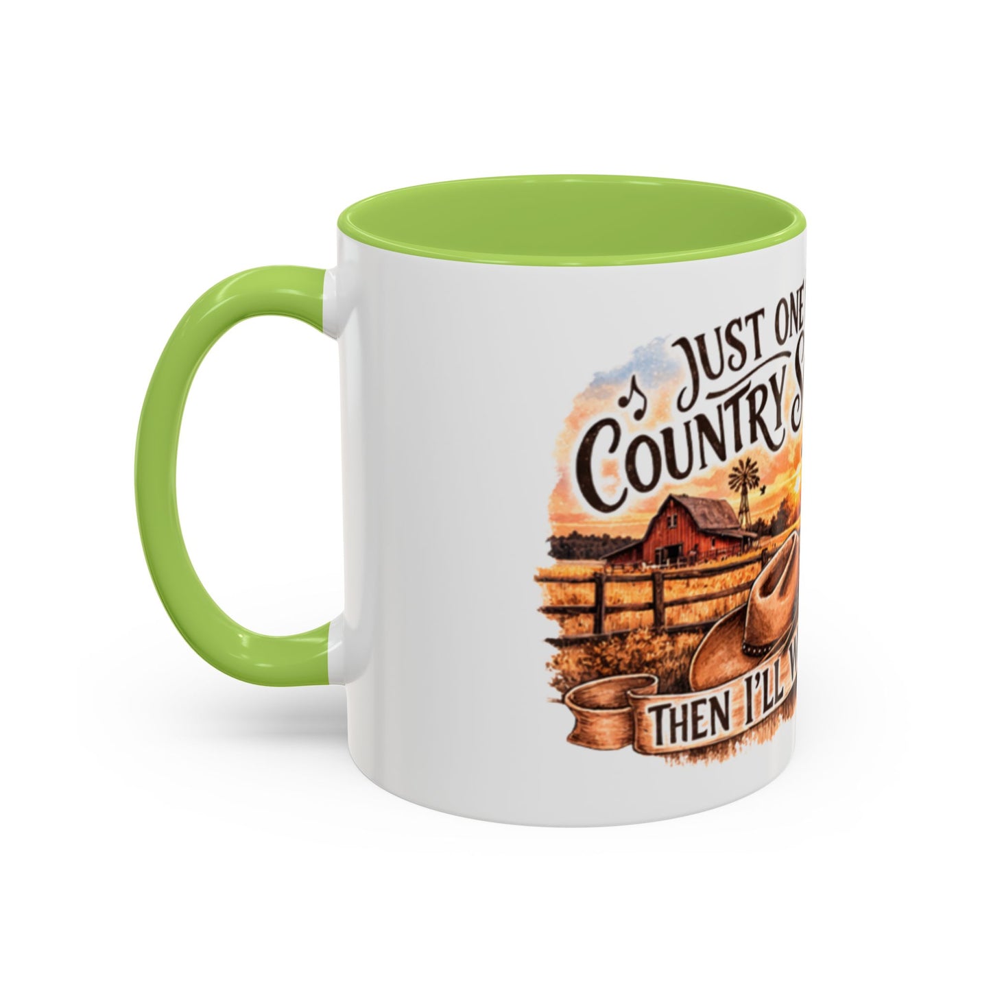 Mug à café country - Mug accent "Juste une autre chanson country" (325 ml)