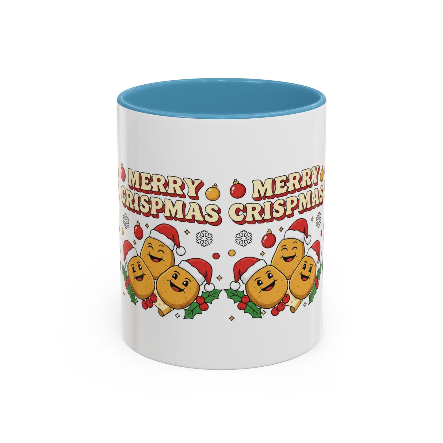 Merry Crispmas Christmas Accent Mug – Funny Festive Mug