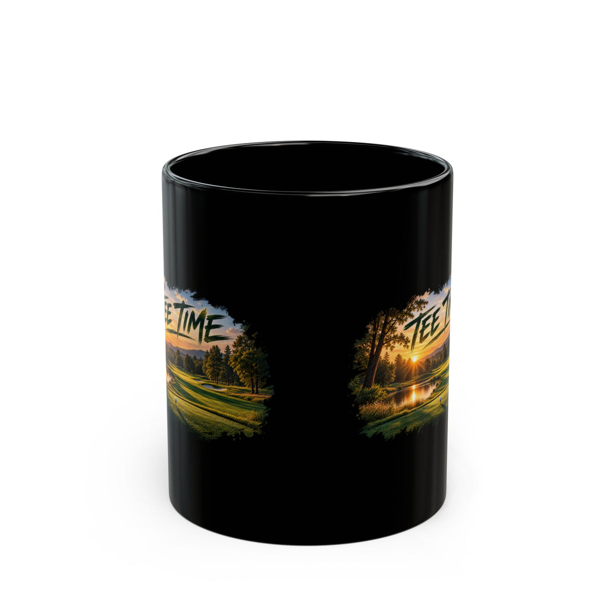 Tee Time Golf Mug – Black Golf Course Coffee Mug