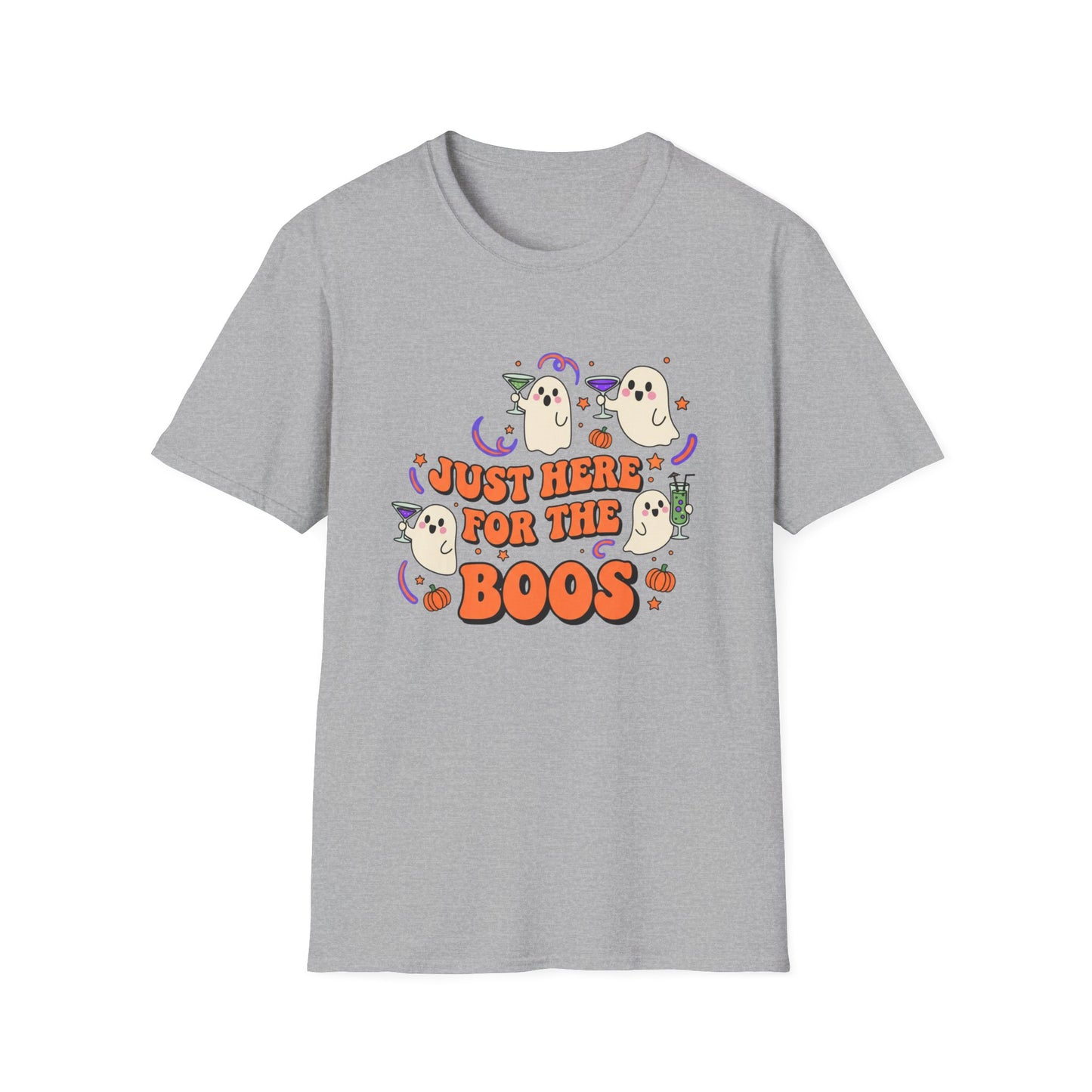 Just Here for the Boos Halloween T-Shirt – Unisex Ghost Tee