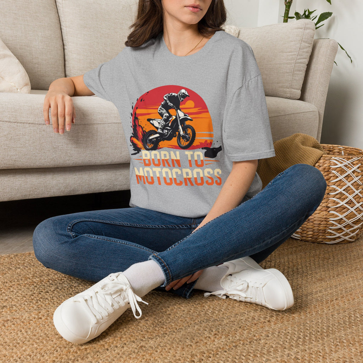 Born to Motocross Sunset T-Shirt - Dirt Bike Tee