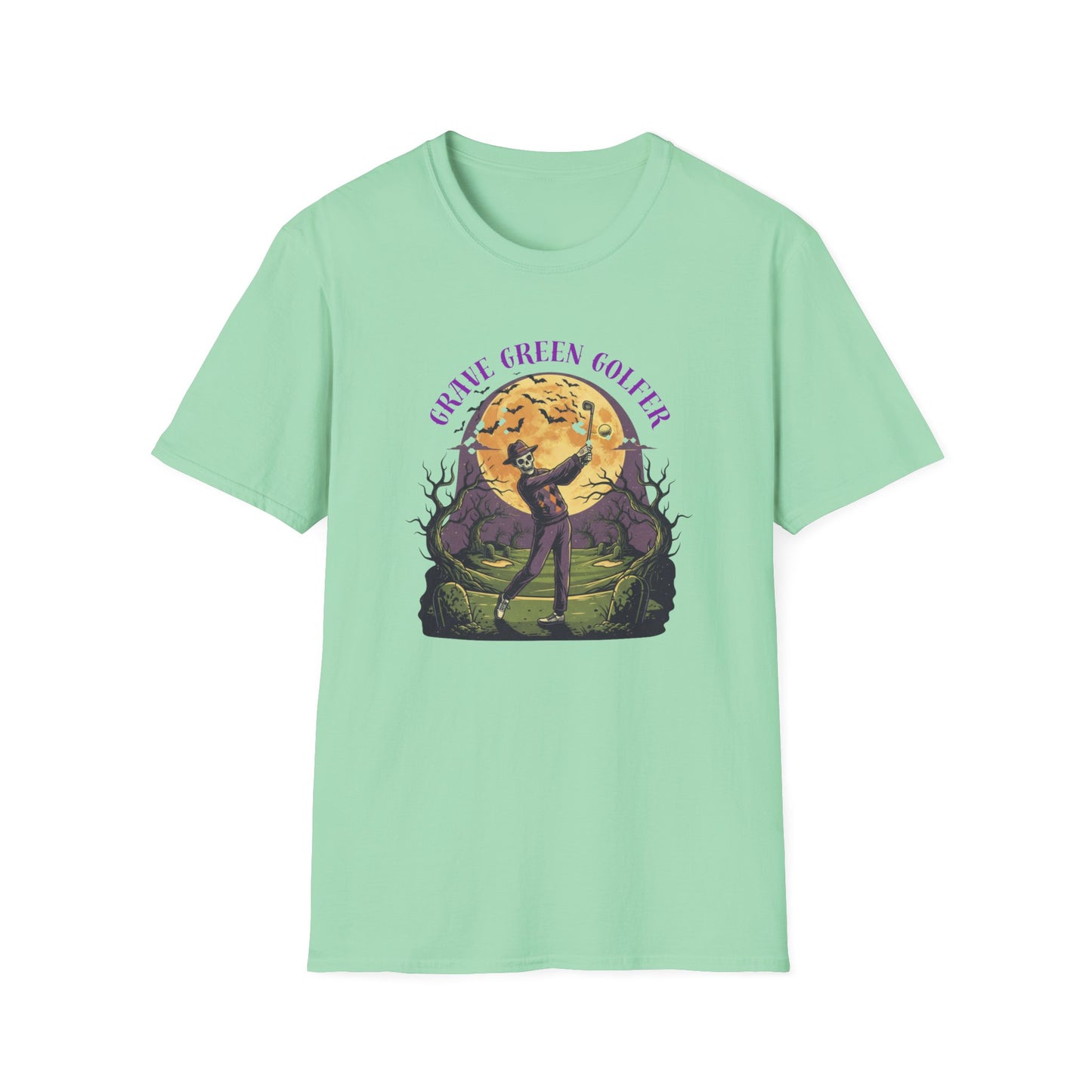 Grave Green Golfer Halloween T-Shirt