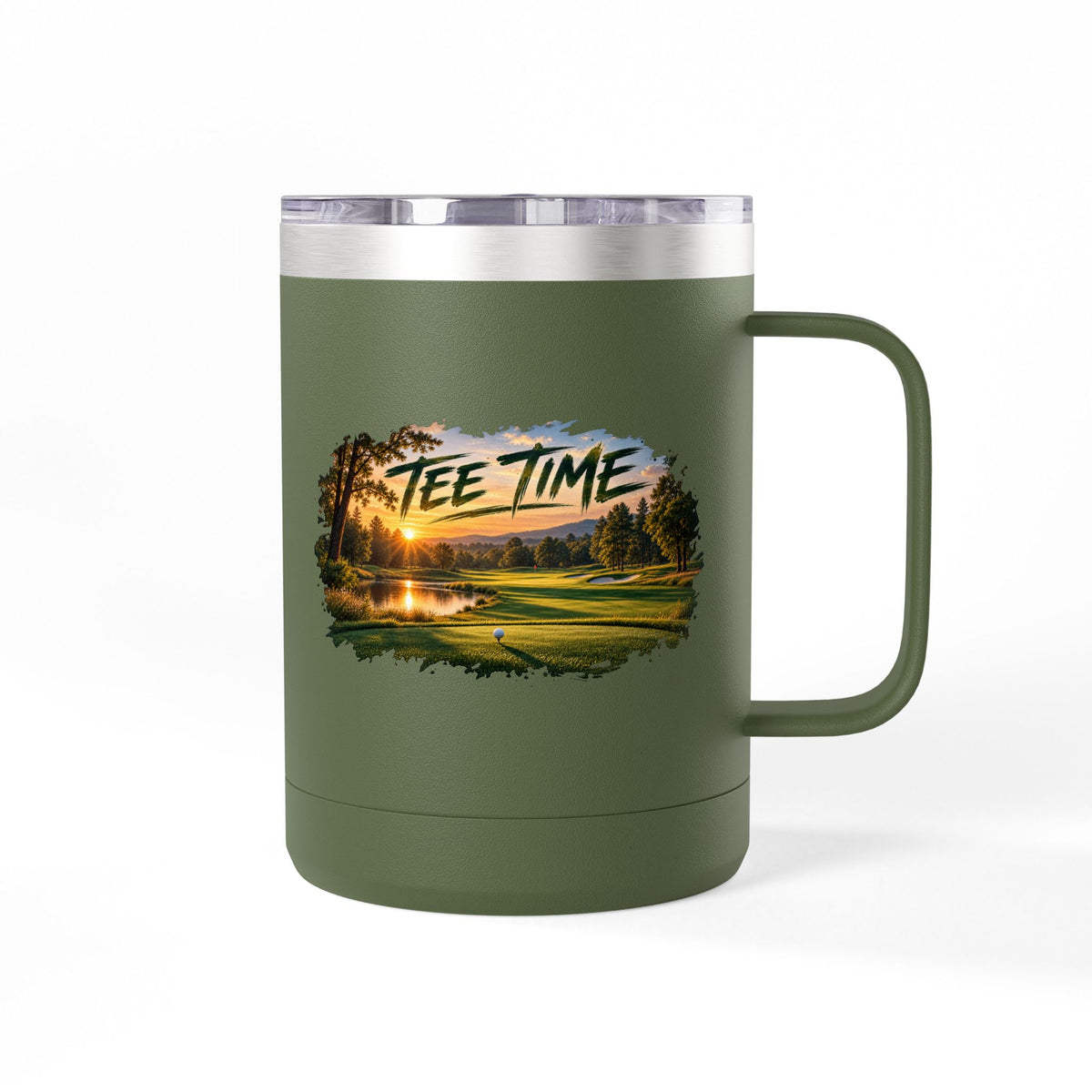 Tee Time Golf Insulated Mug – 15oz Stainless Steel Tumbler