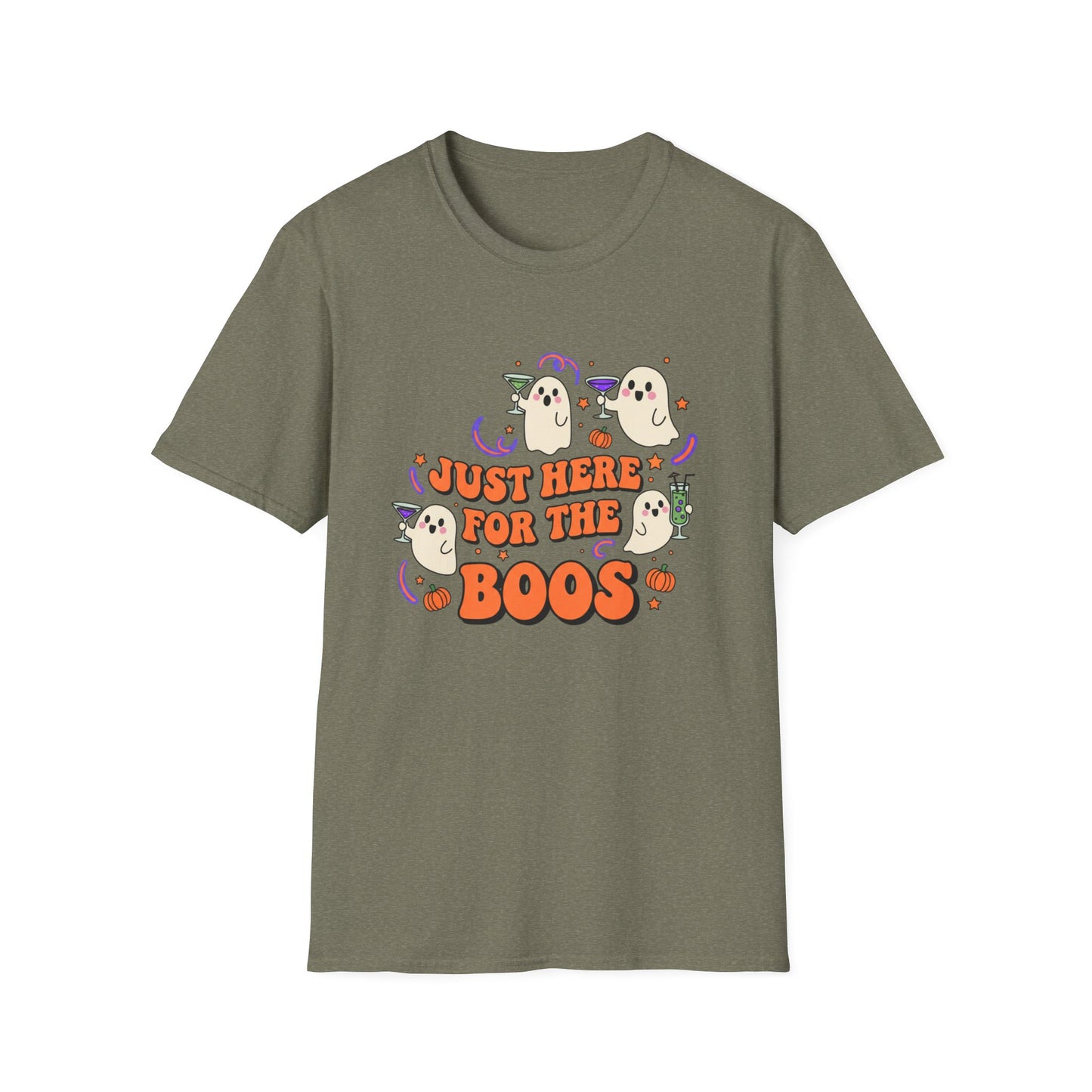 Just Here for the Boos Halloween T-Shirt – Unisex Ghost Tee